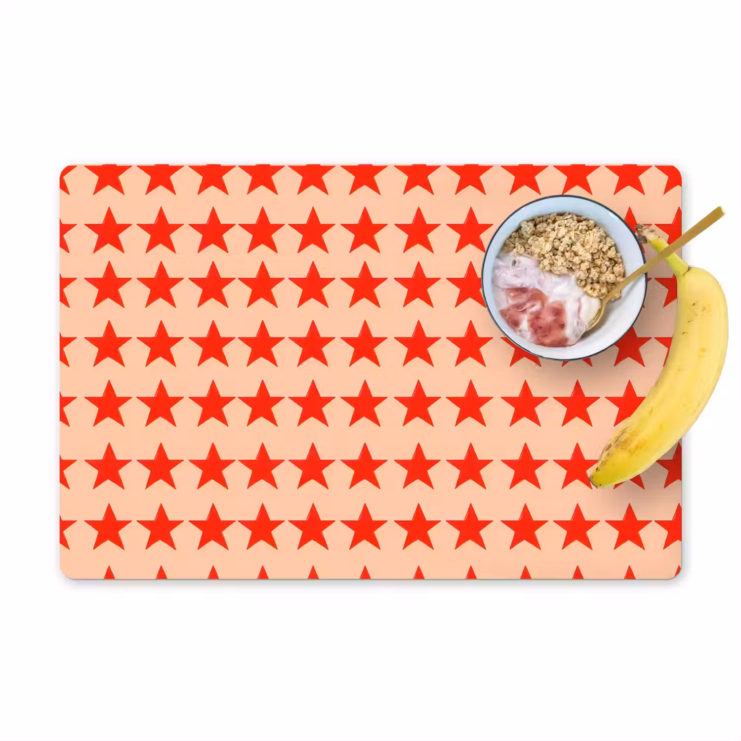 Patroon - Sterren - Rood Placemat vinyl groot 368 -zzzproduct_Kitchenyeah-website