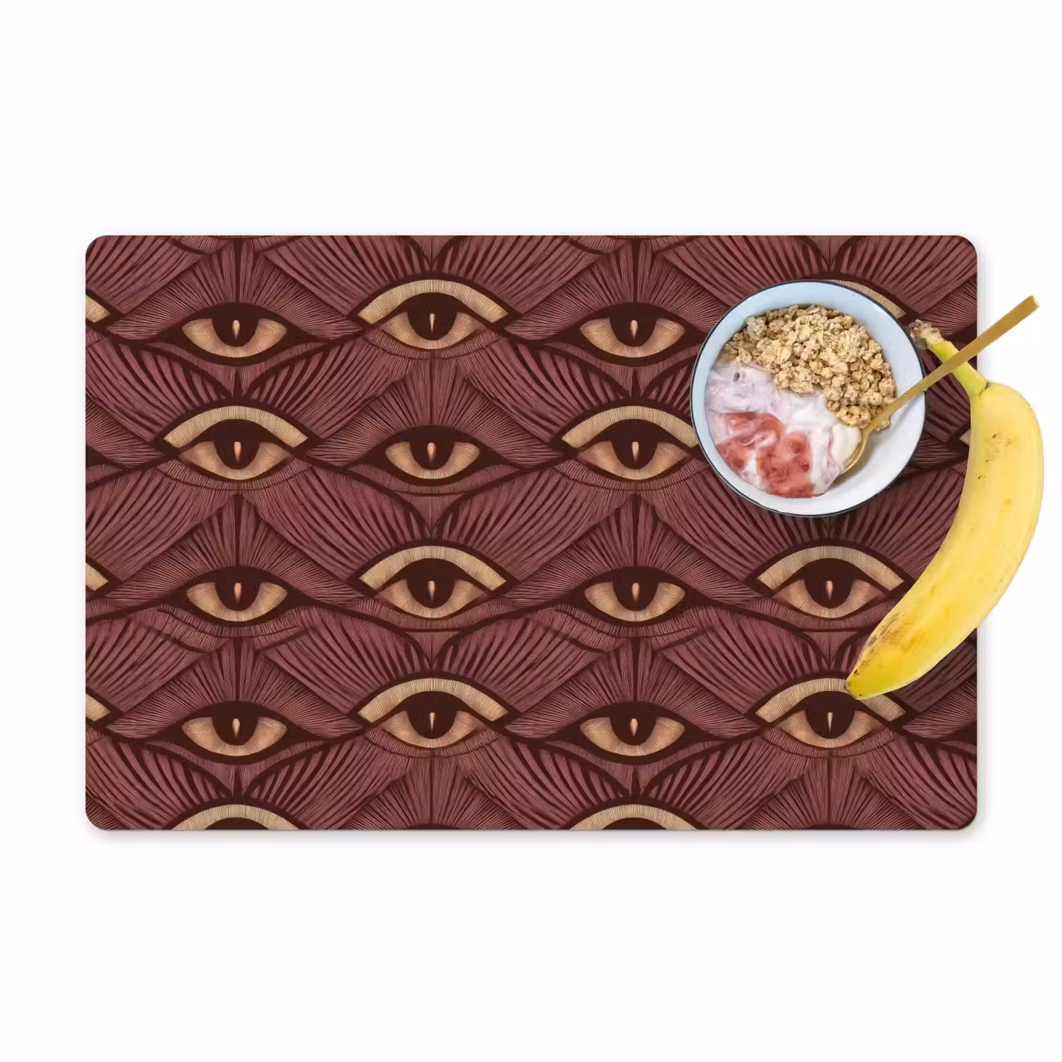 Mystiek - Ogen - Bruin Placemat vinyl groot 368 -zzzproduct_Kitchenyeah-website