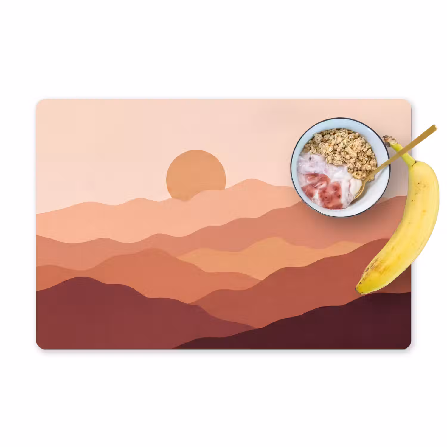Natuur - Heuvels - Abstract - Modern - Oranje Placemat vinyl groot -zzzproduct_Kitchenyeah-website