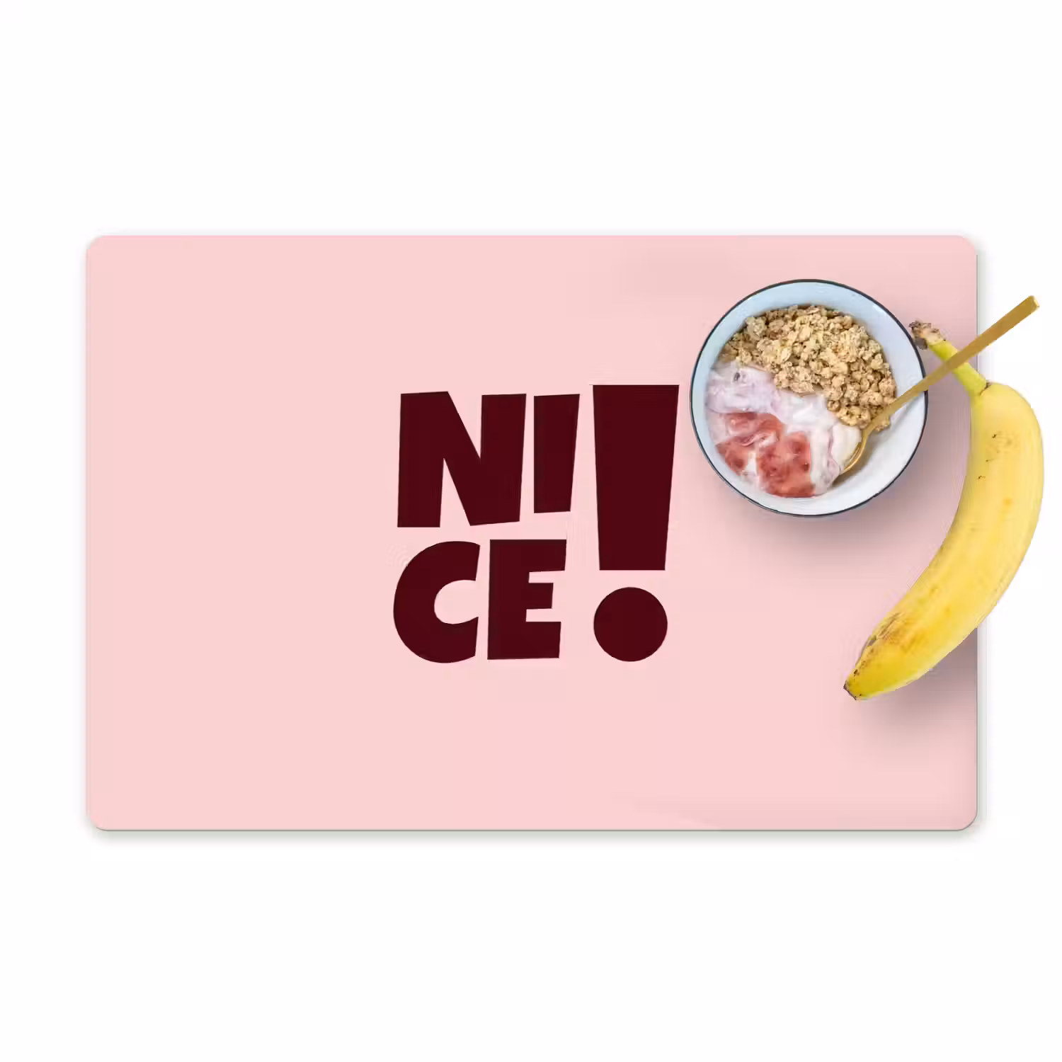 Nice - Uitroepteken - Roze Placemat vinyl groot -zzzproduct_Kitchenyeah-website