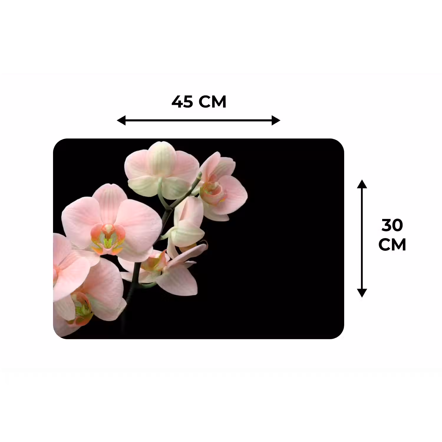 Orchidee - Bloemen - Roze - Stilleven - Flora Placemat vinyl groot -specs