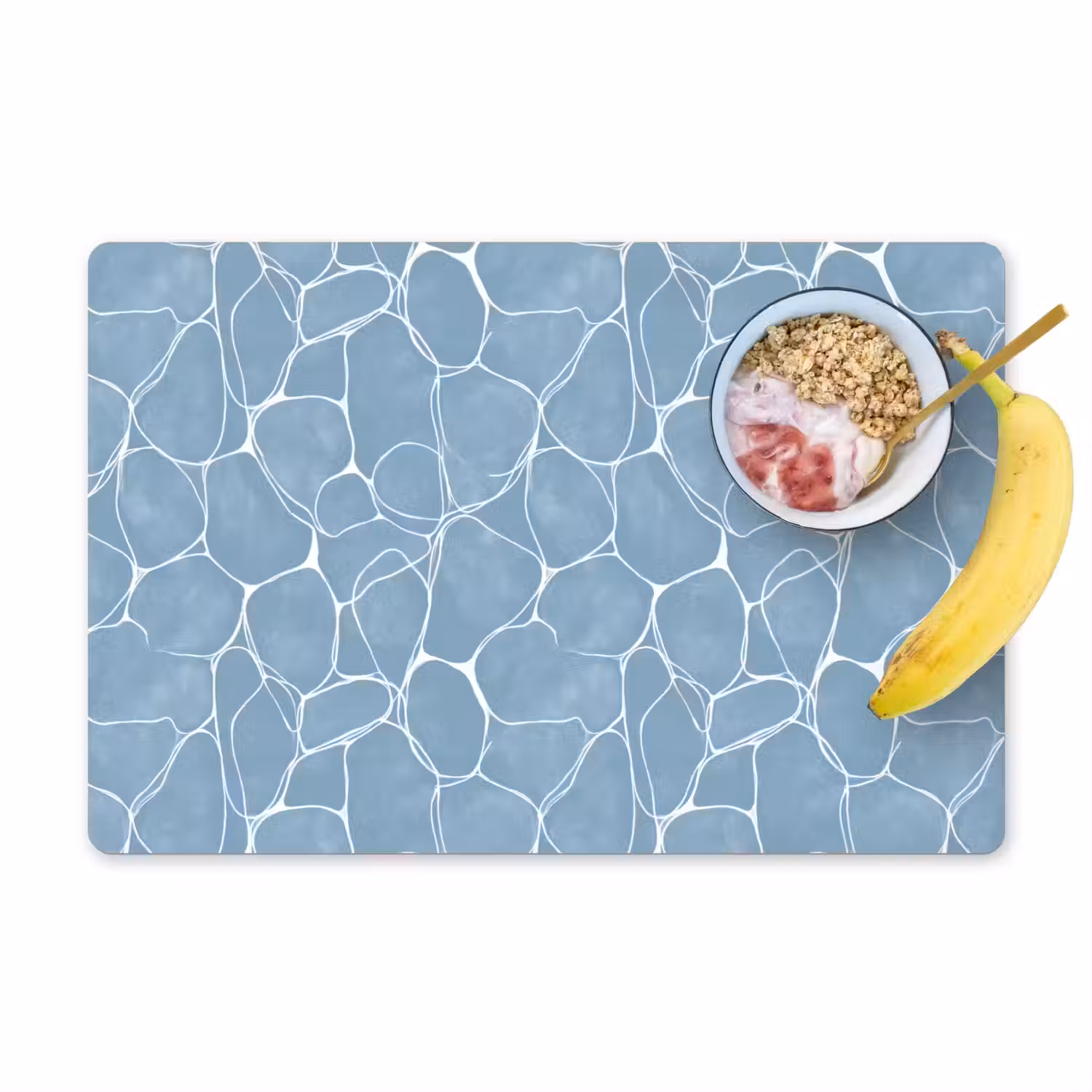 Organisch - Patroon - Blauw Placemat vinyl groot 368 -zzzproduct_Kitchenyeah-website