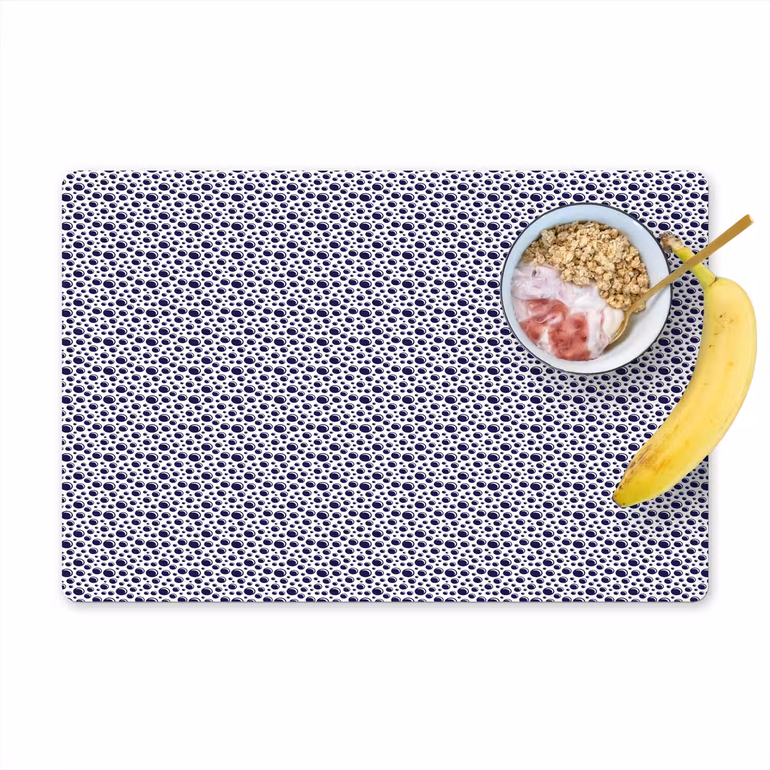 Oceaan - Bubbel - Blauw - Wit Placemat vinyl groot 368 -zzzproduct_Kitchenyeah-website