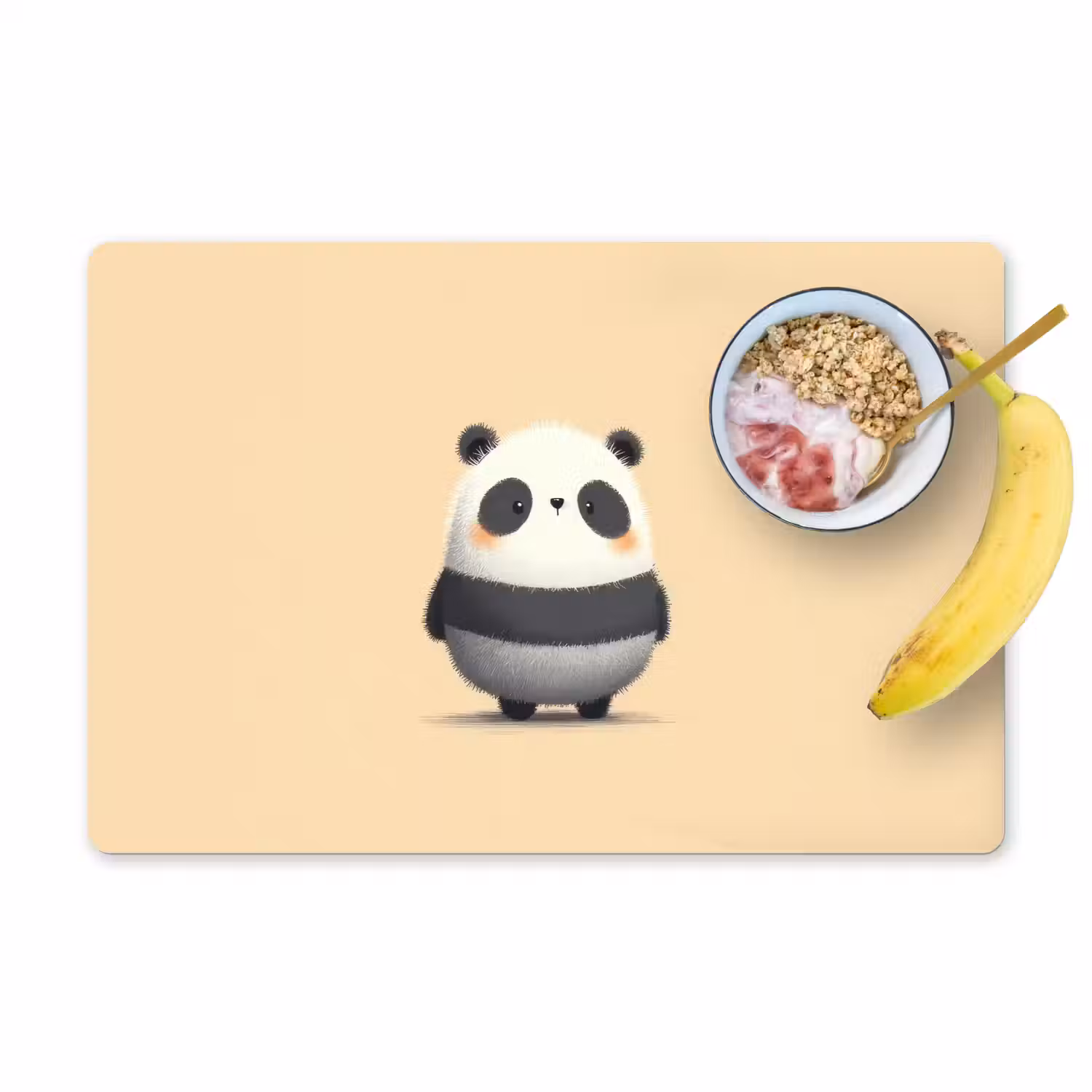 Panda - Beige - Minimalistisch Placemat vinyl groot -zzzproduct_Kitchenyeah-website