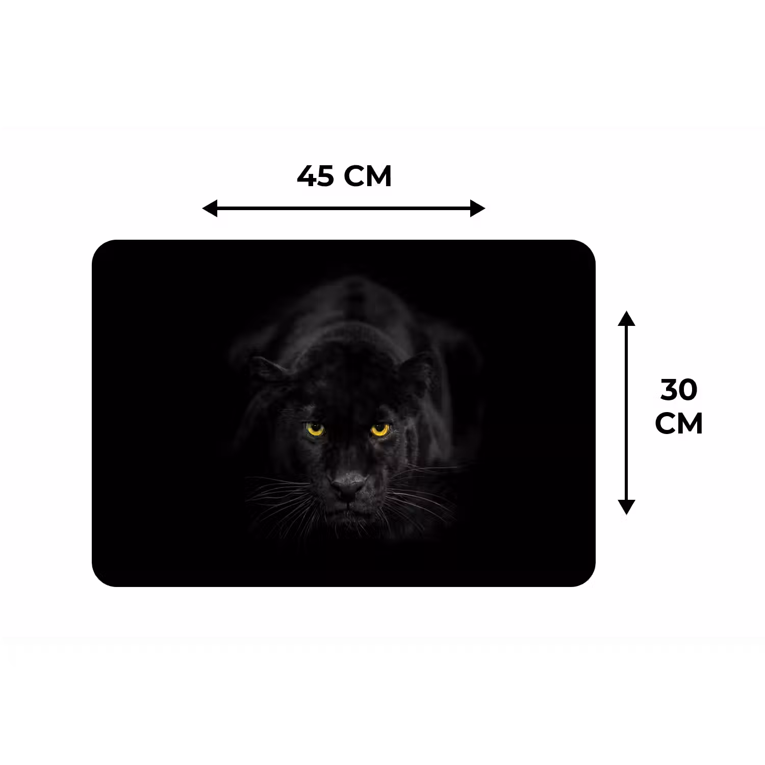 Panter - Dieren - Zwart - Ogen Placemat vinyl groot -specs