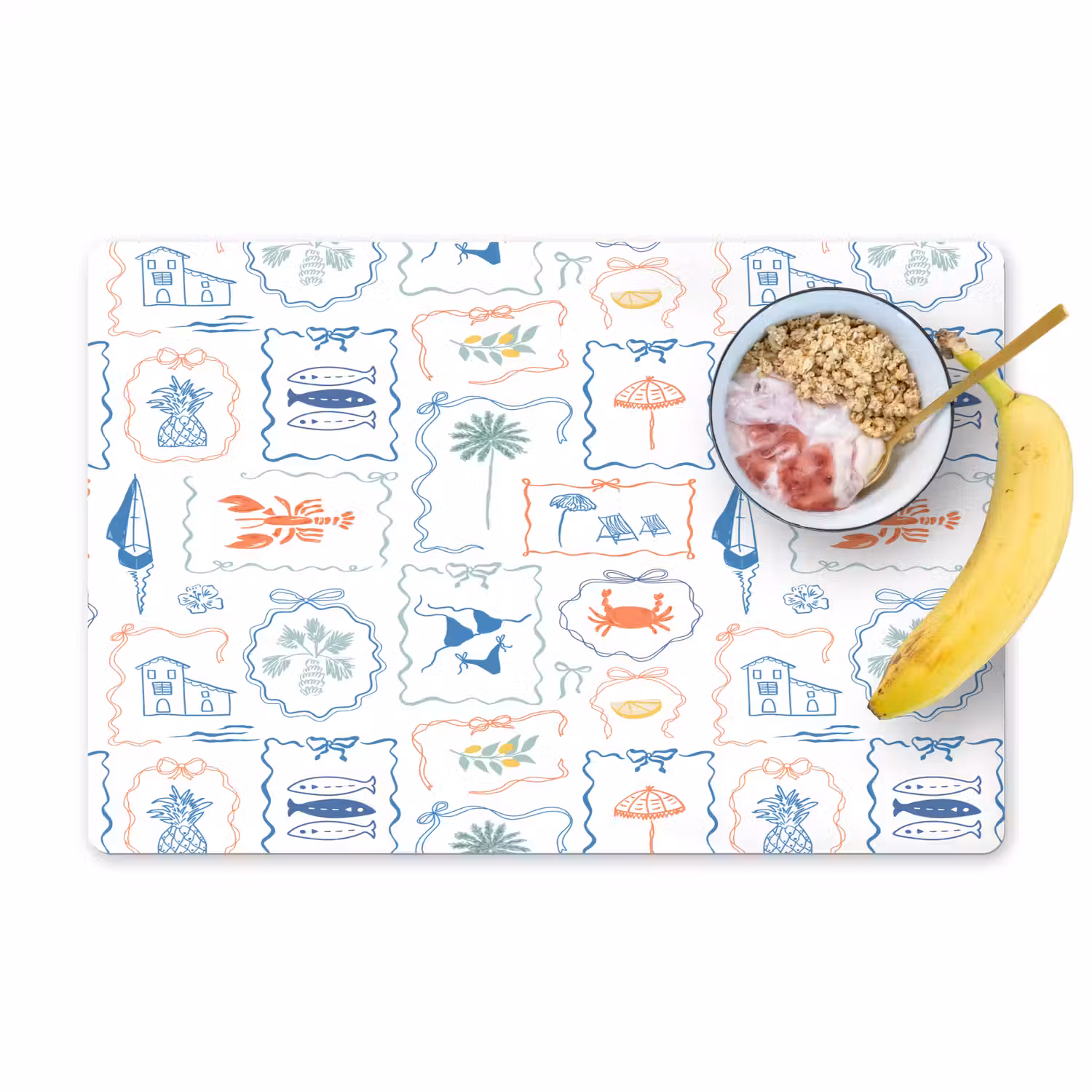 Zee - Sfeer - Strand - Multi Placemat vinyl groot 368 -zzzproduct_Kitchenyeah-website
