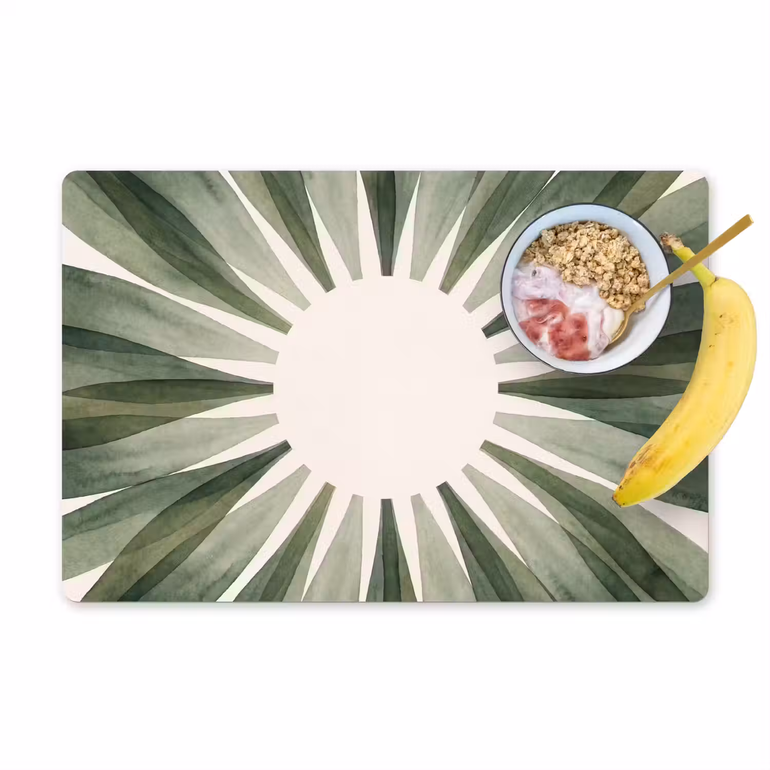 Planten - Abstract - Waterverf - Groen - Natuur Placemat vinyl groot -zzzproduct_Kitchenyeah-website
