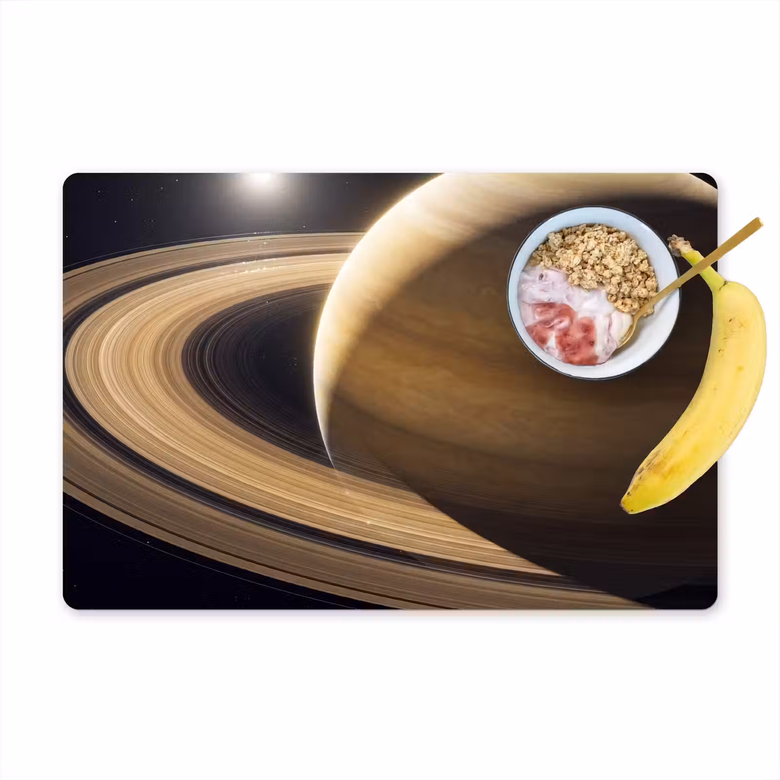 Tischset - 6 Stück - Planet – Ringe – Weltraum - Planeet - Ringen - Ruimte Placemat vinyl groot