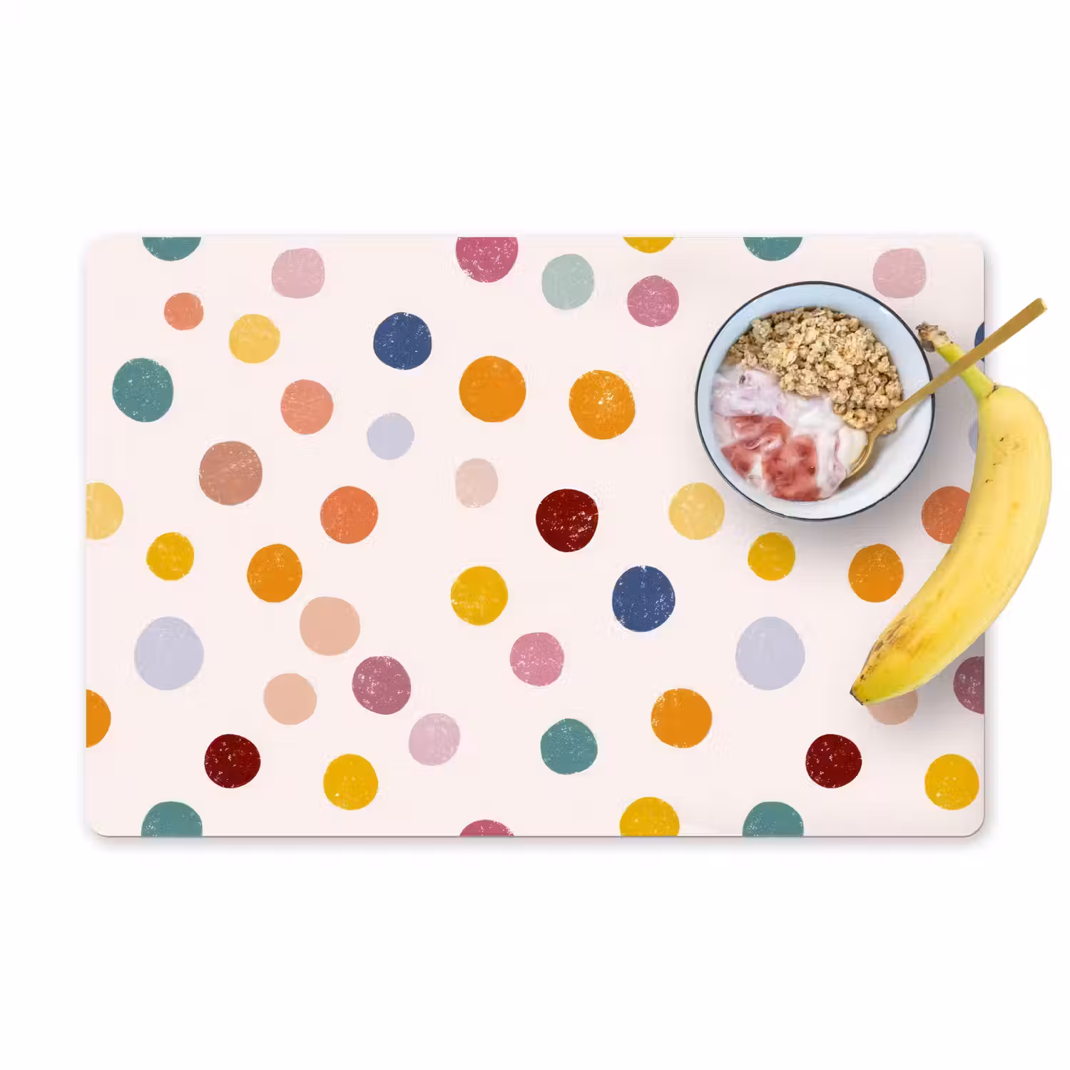Stippen - Subtiel - Kleurrijk Placemat vinyl groot 368 -zzzproduct_Kitchenyeah-website