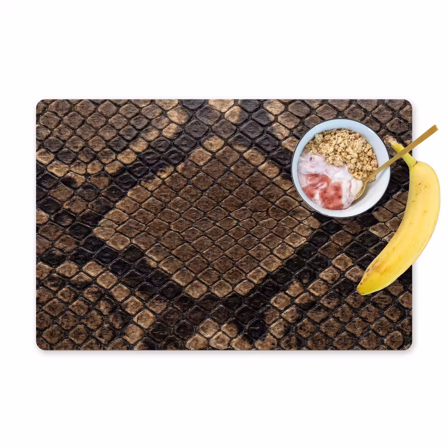 Python - Schubben - Brons Placemat vinyl groot -zzzproduct_Kitchenyeah-website