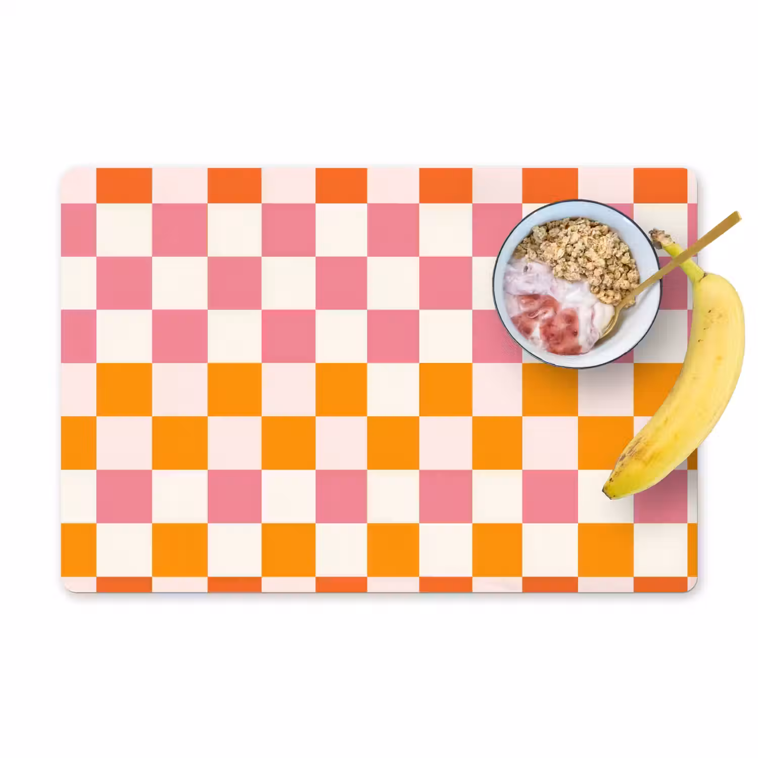 Vierkant - Patroon - Oranje Placemat vinyl groot 368 -zzzproduct_Kitchenyeah-website