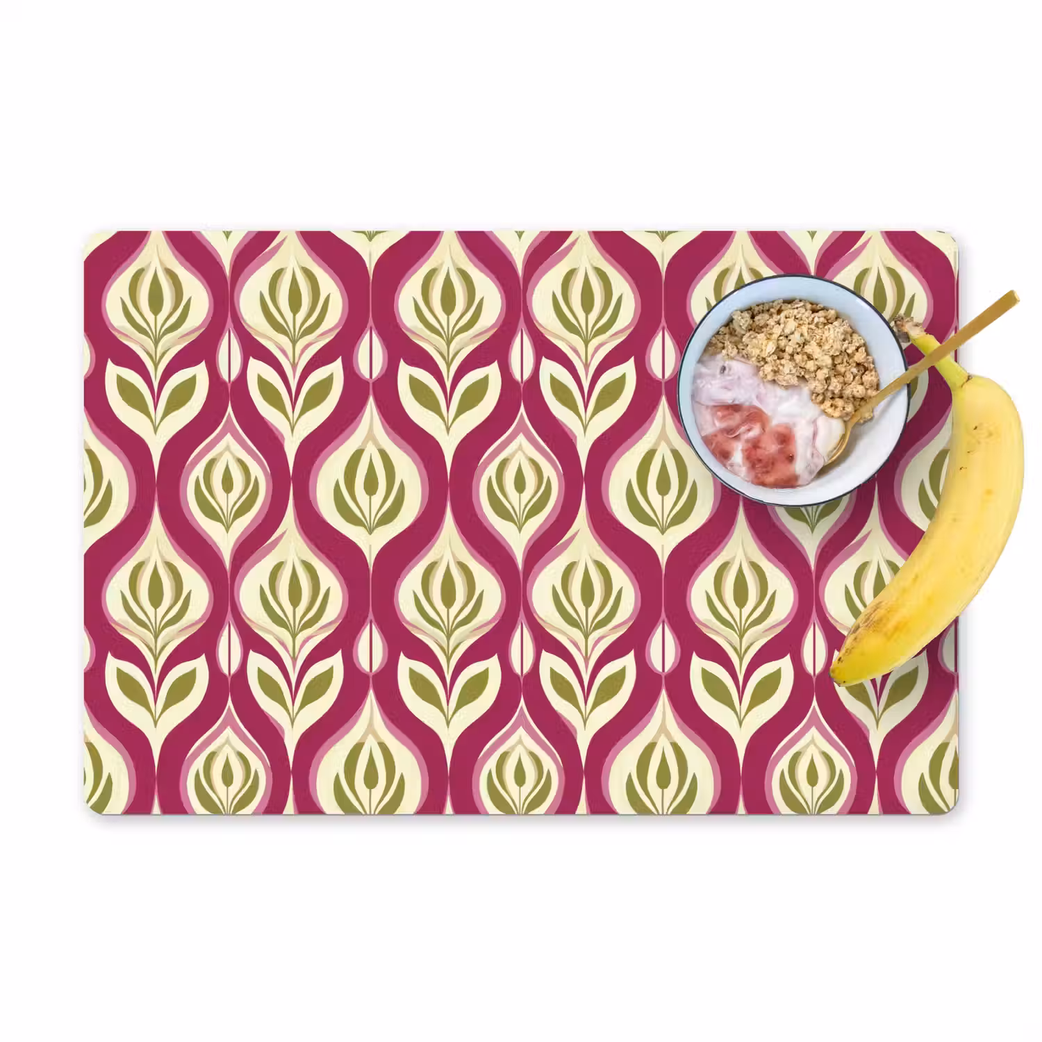 Retro - Floraal - Paars Placemat vinyl groot 368 -zzzproduct_Kitchenyeah-website