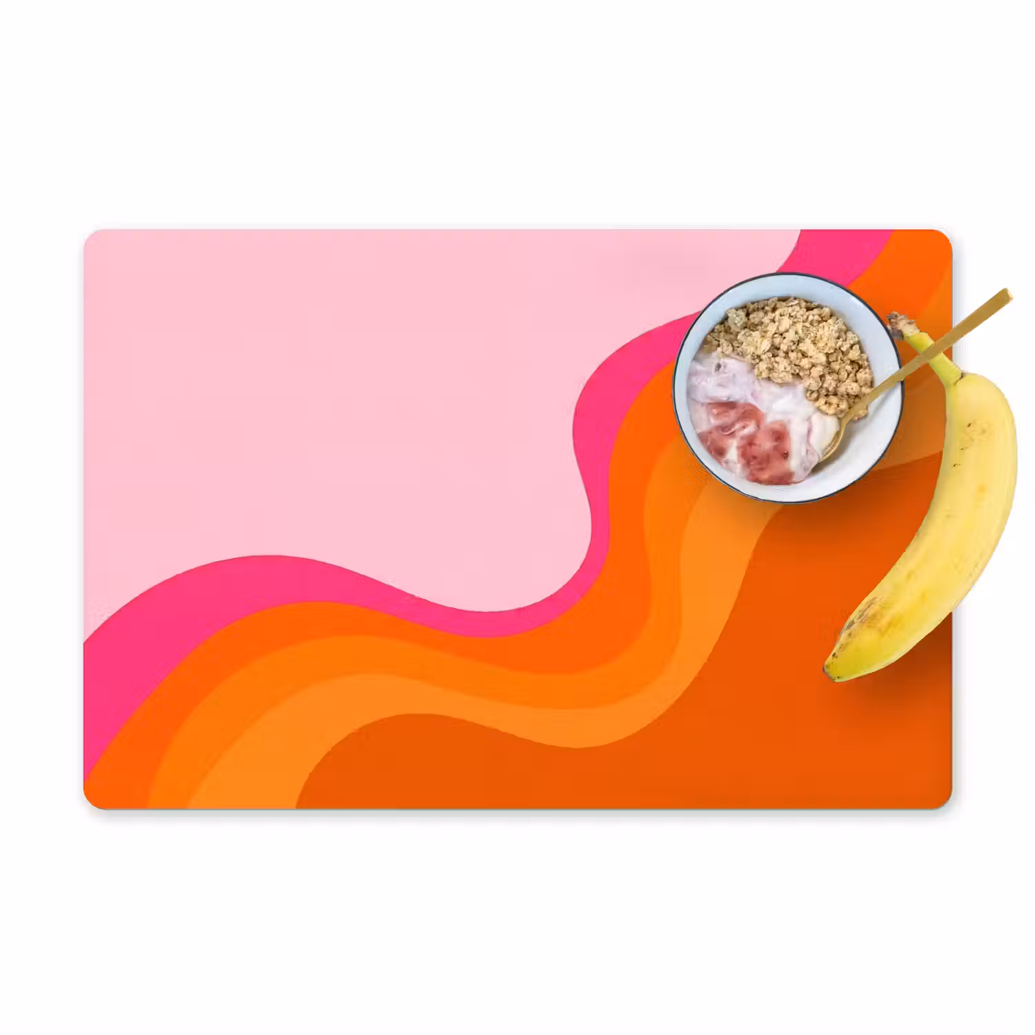Retro - Waves - Kleurrijk Placemat vinyl groot -zzzproduct_Kitchenyeah-website