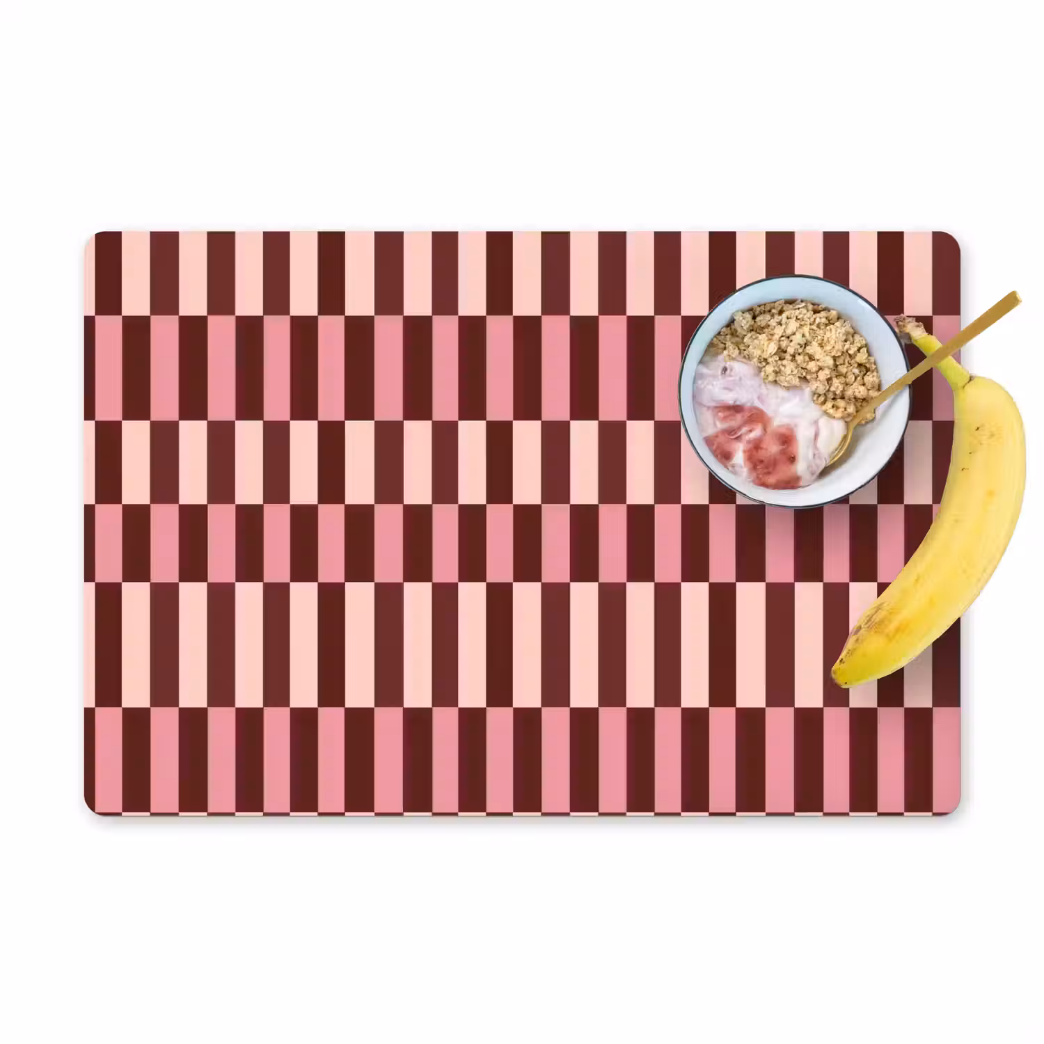 Roze - Rood - Blokjes Placemat vinyl groot 368 -zzzproduct_Kitchenyeah-website