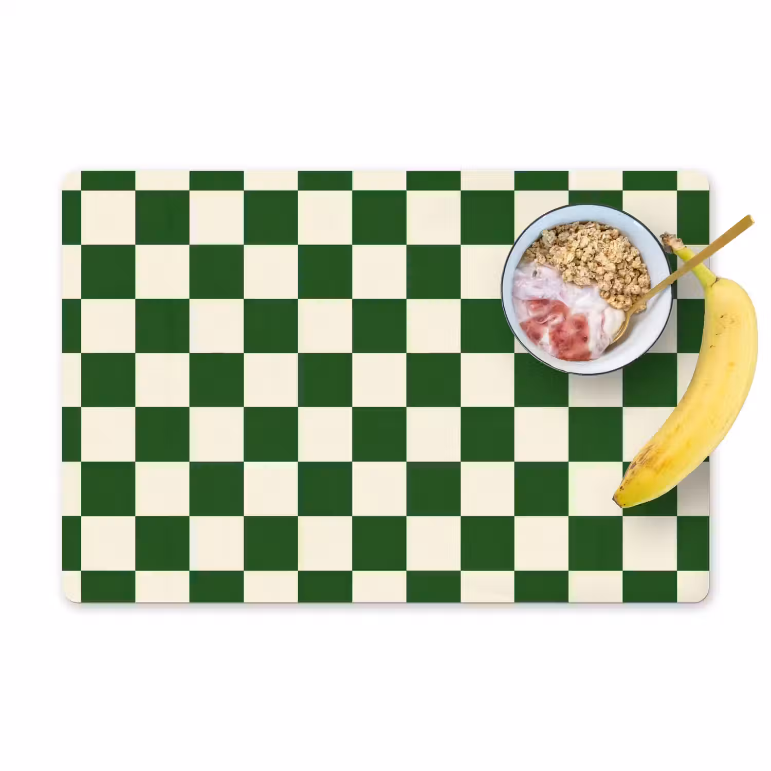 Schaakbord - Patroon - Groen Placemat vinyl groot 368 -zzzproduct_Kitchenyeah-website