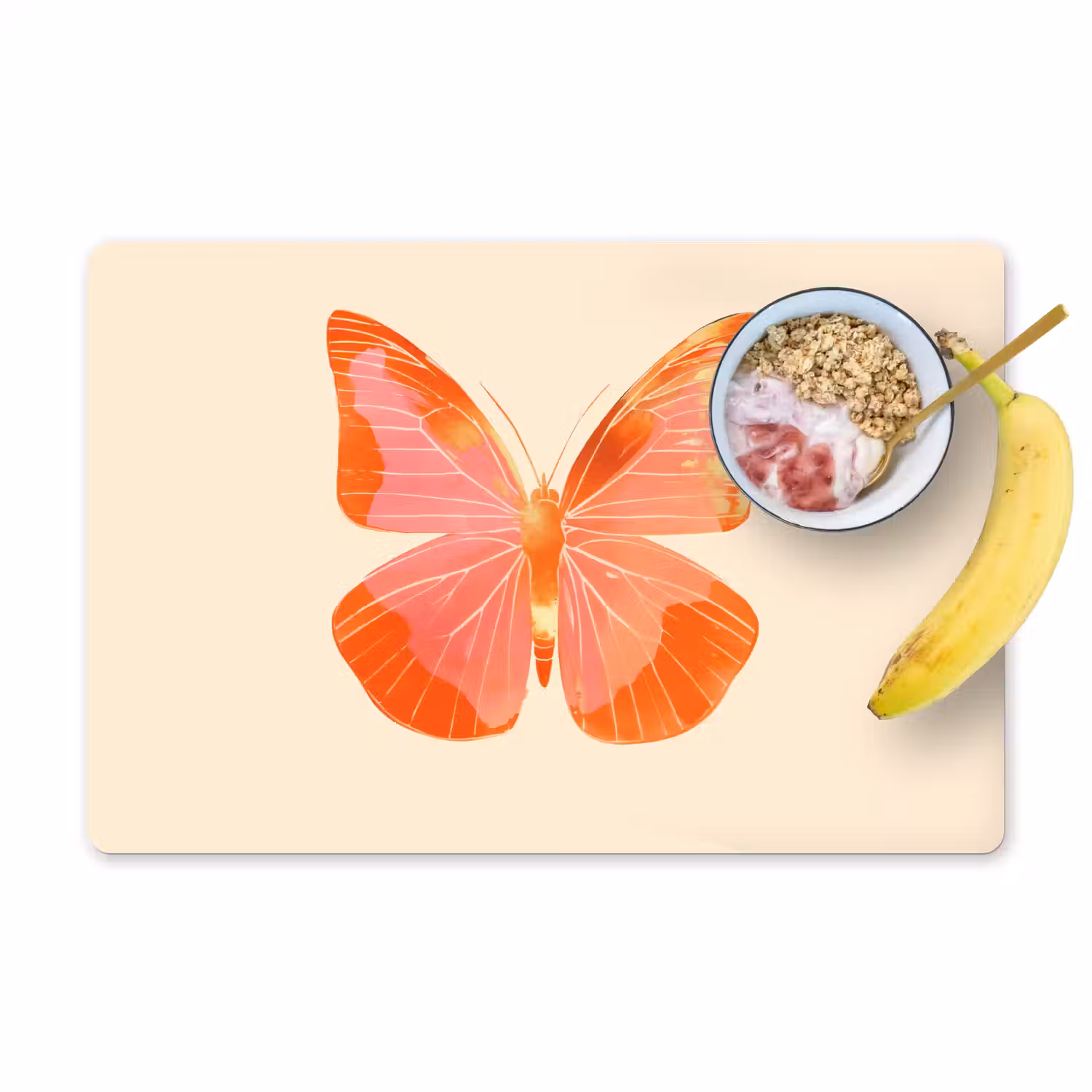 Vlinder - Minimalistisch - Roze Placemat vinyl groot -zzzproduct_Kitchenyeah-website