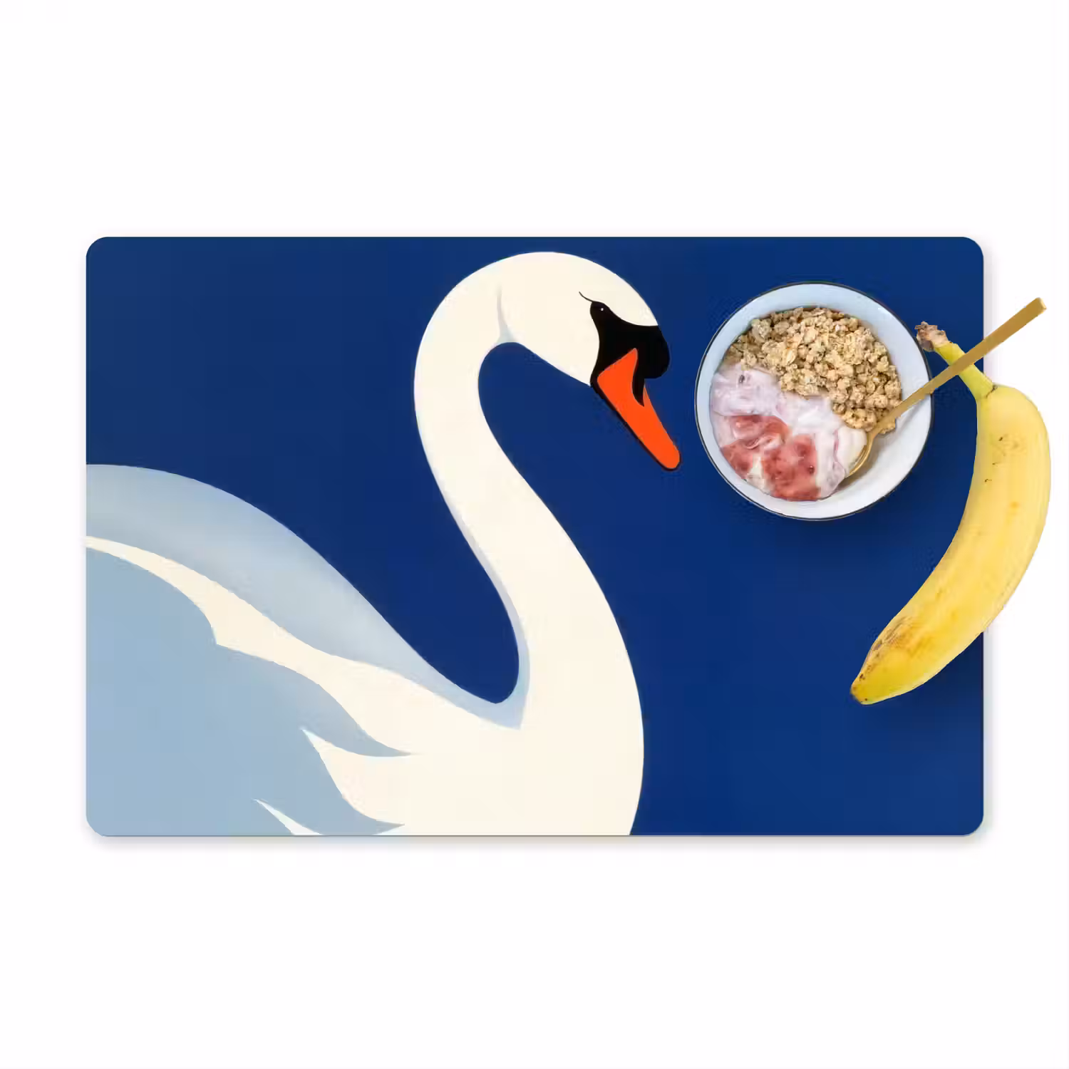 Zwaan - Wit - Snavel - Illustratie Placemat vinyl groot -zzzproduct_Kitchenyeah-website