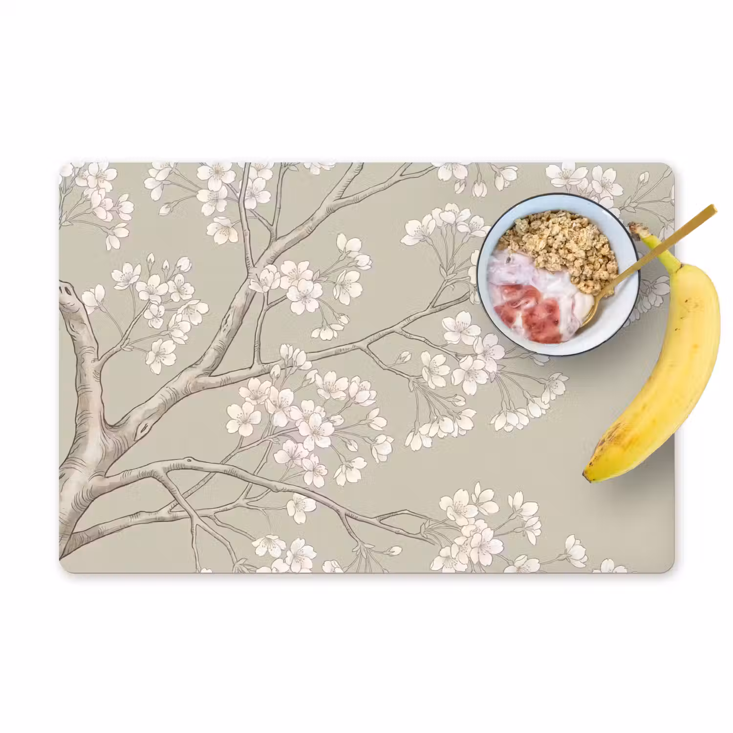 Sereen - Bloesem - Wit Placemat vinyl groot -zzzproduct_Kitchenyeah-website