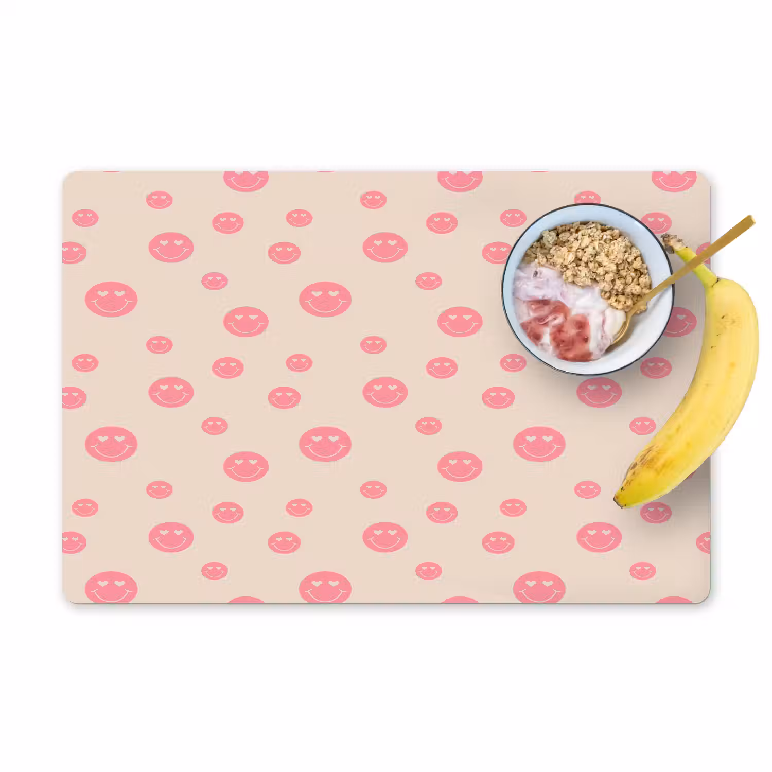 Smiley - Hart - Ogen - Patroon Placemat vinyl groot 368 -zzzproduct_Kitchenyeah-website