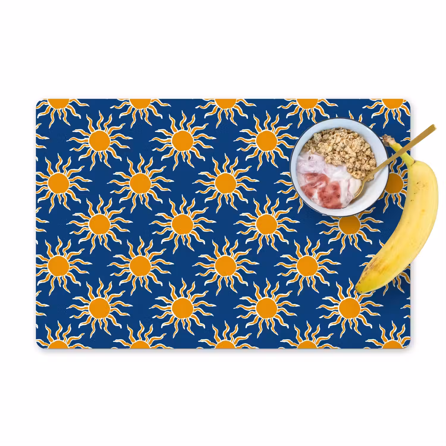 Zon - Patroon - Blauw Placemat vinyl groot 368 -zzzproduct_Kitchenyeah-website