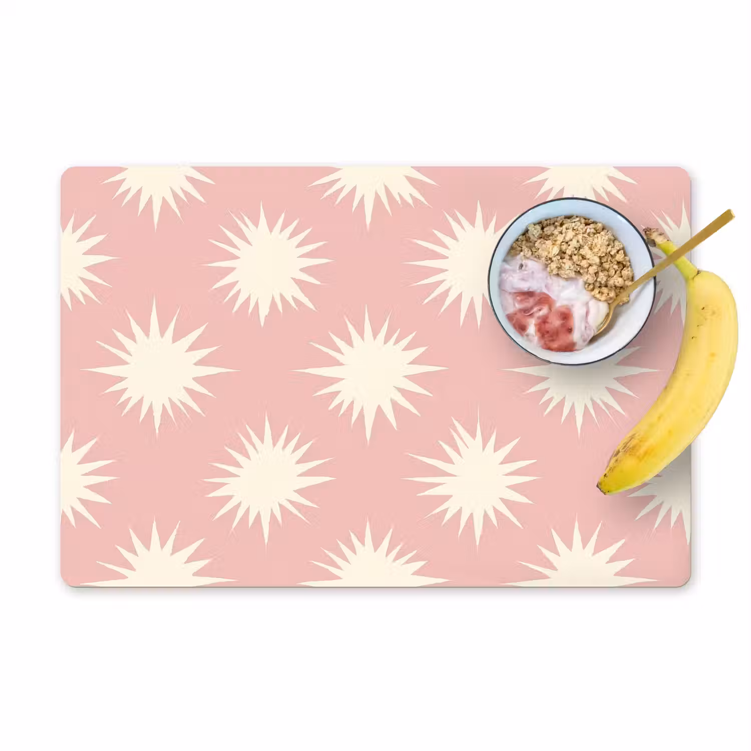 Zonnen - Patroon - Roze Placemat vinyl groot 368 -zzzproduct_Kitchenyeah-website