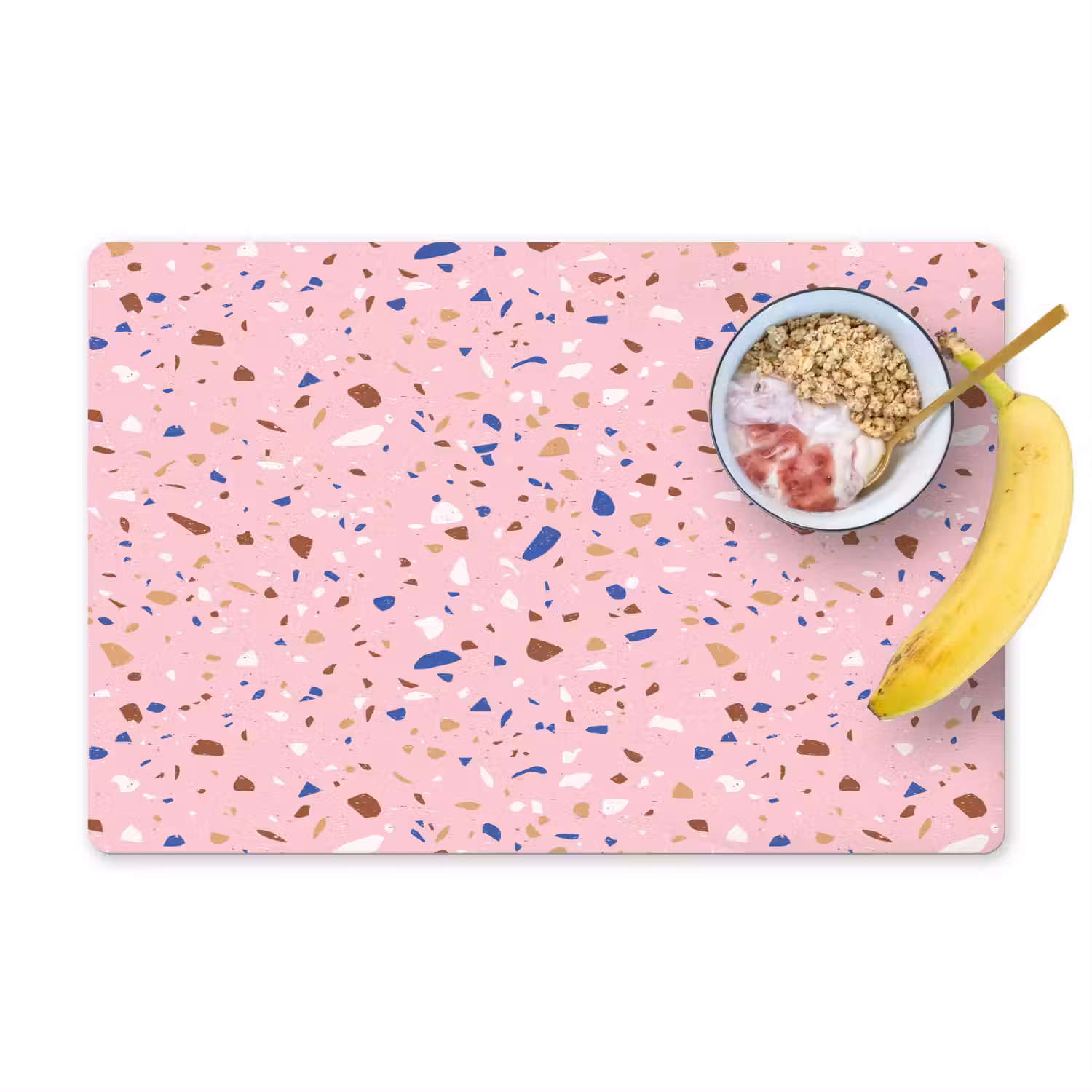 Terrazzo - Patroon - Kleurrijk - Roze Placemat vinyl groot 368 -zzzproduct_Kitchenyeah-website