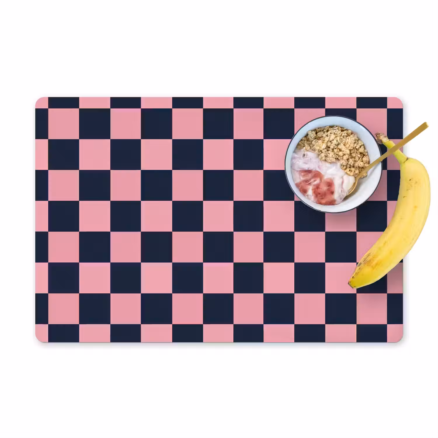 Traditioneel - Patroon - Blauw - Roze Placemat vinyl groot 368 -zzzproduct_Kitchenyeah-website