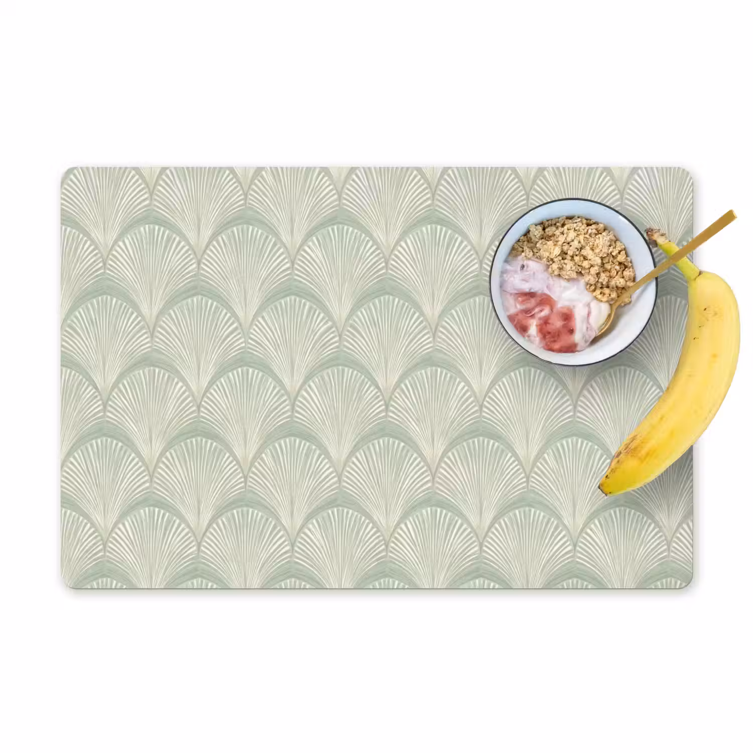 Waaiers - Patroon - Groen Placemat vinyl groot 368 -zzzproduct_Kitchenyeah-website