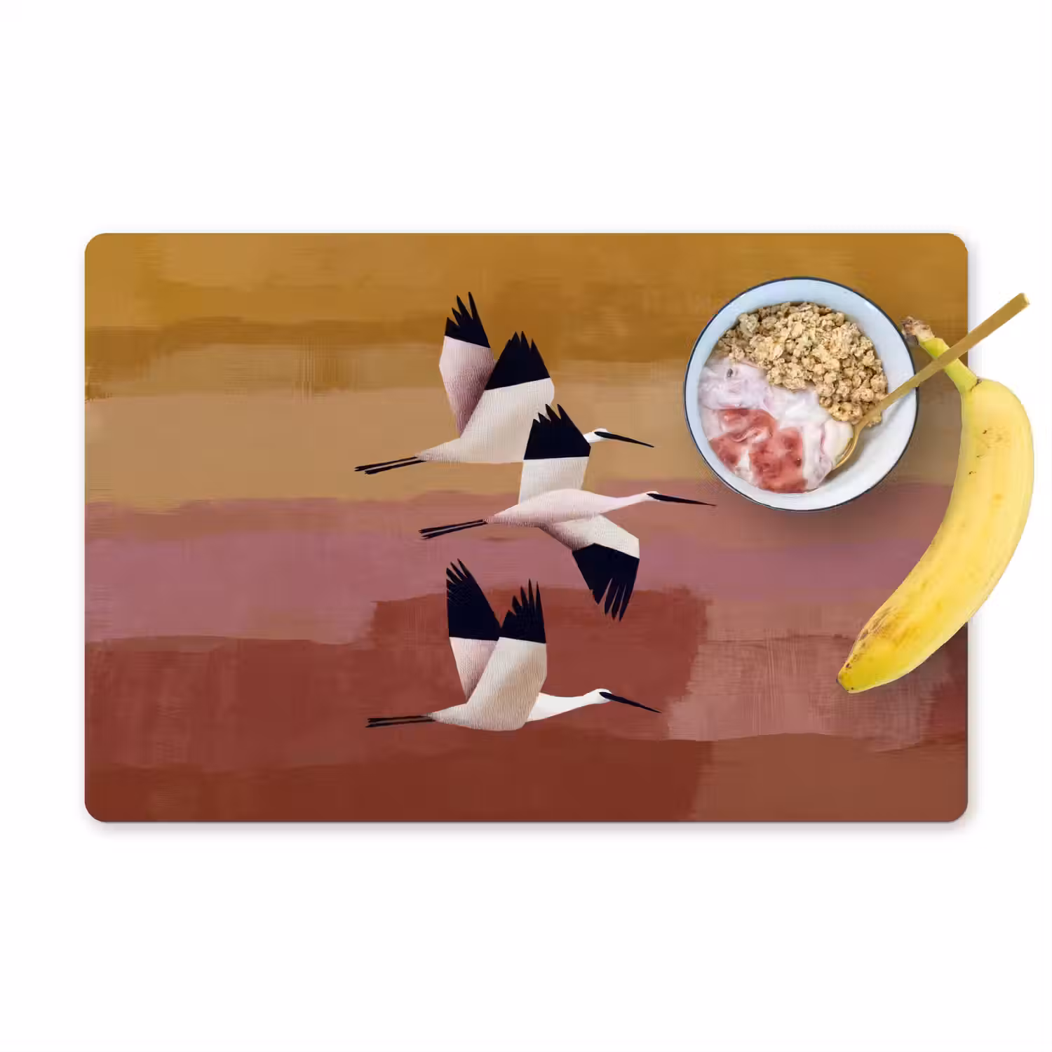 Vogels - Snavel - Abstract Placemat vinyl groot -zzzproduct_Kitchenyeah-website