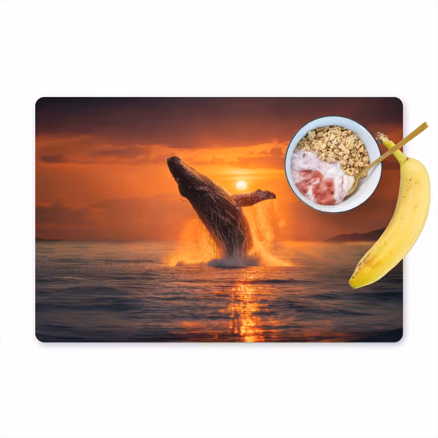 Walvis - Zon - Zee Placemat vinyl groot -zzzproduct_Kitchenyeah-website