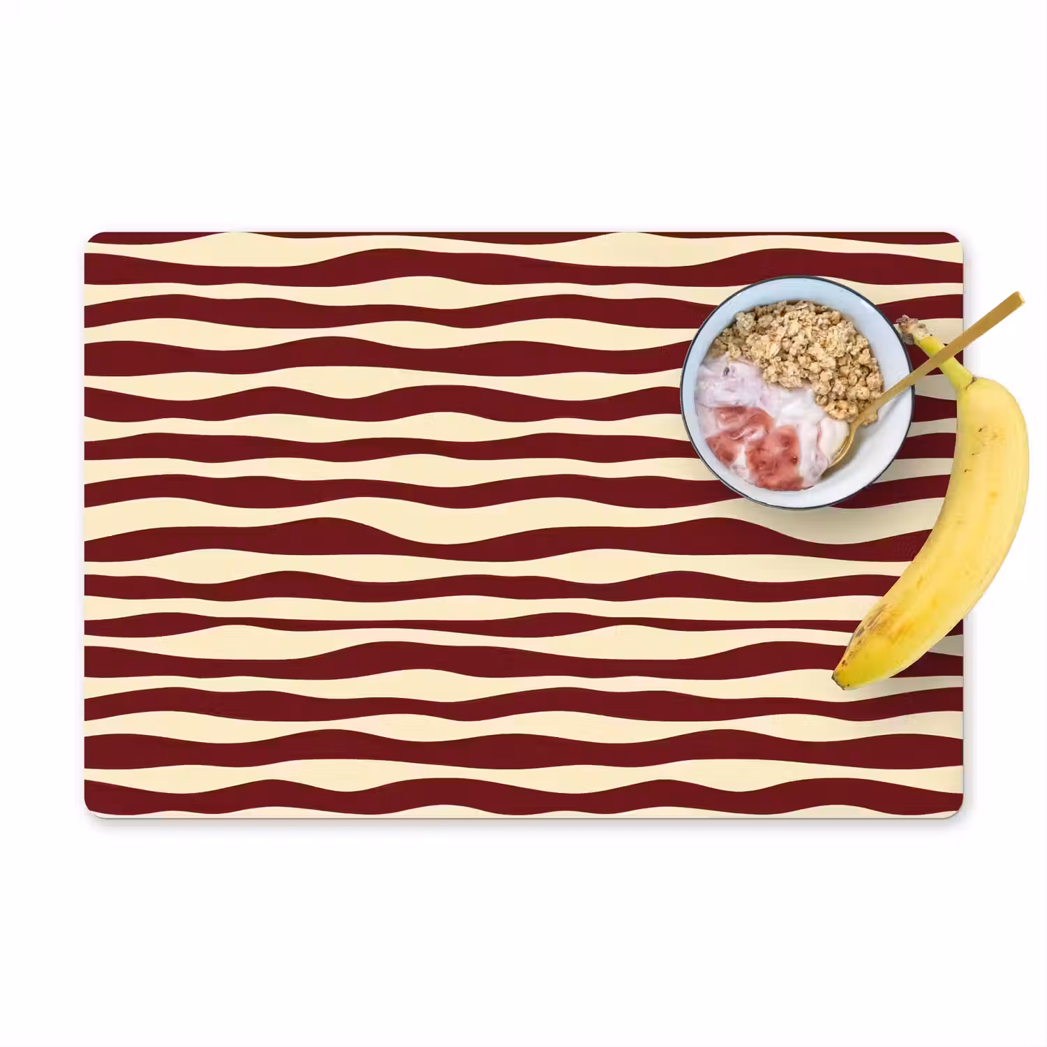Golven - Rood - Patroon - Crème Placemat vinyl groot 368 -zzzproduct_Kitchenyeah-website