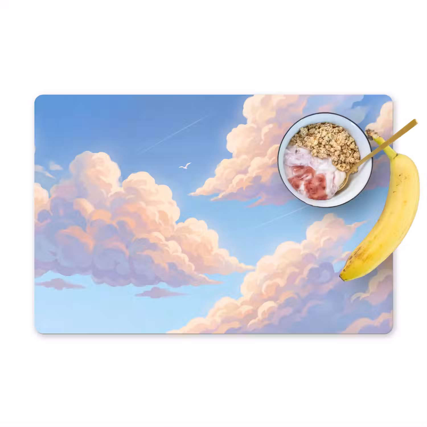 Wolken - Lucht - Natuur - Blauw Placemat vinyl groot -zzzproduct_Kitchenyeah-website