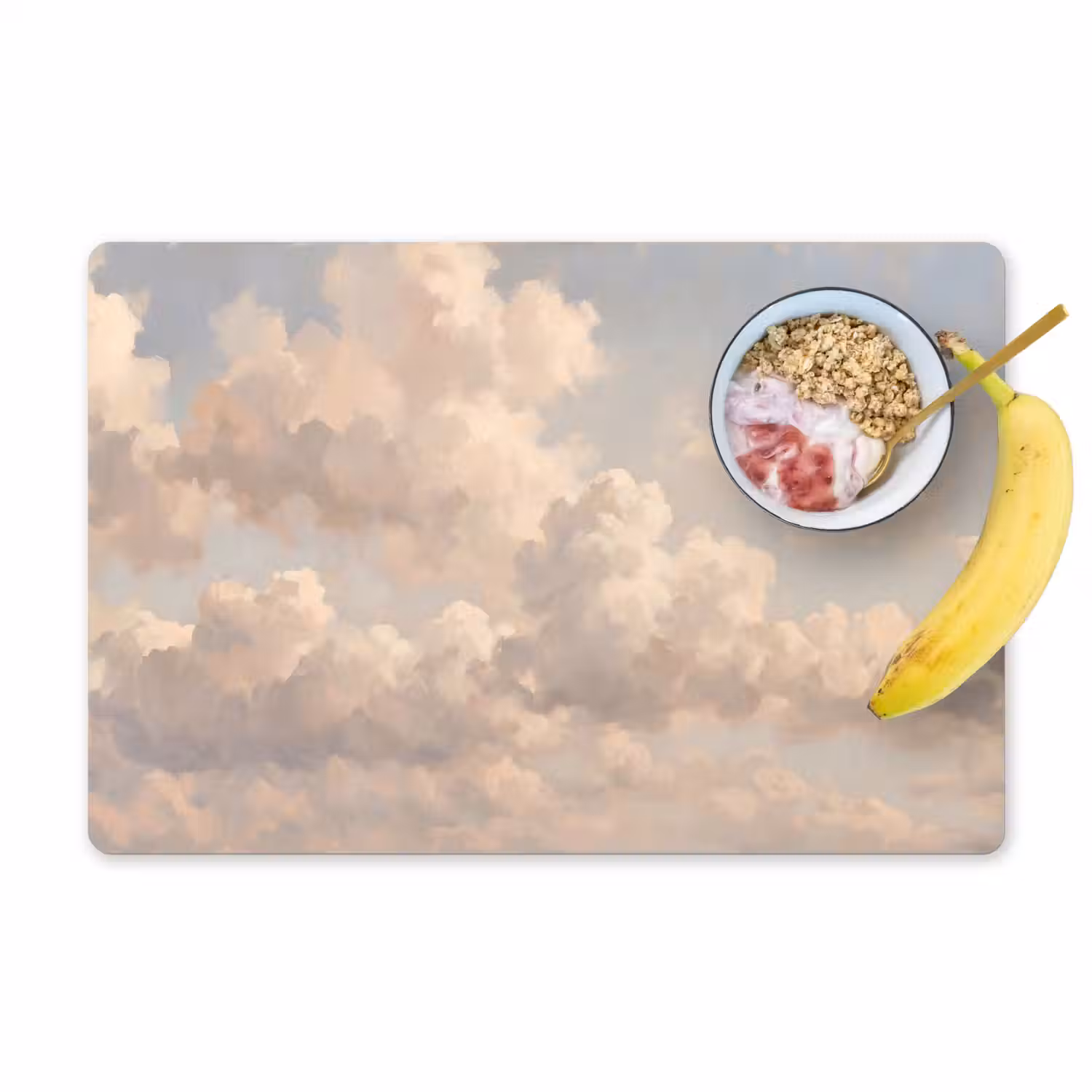 Wolken - Zacht - Natuur - Klassiek - Beige Placemat vinyl groot -zzzproduct_Kitchenyeah-website