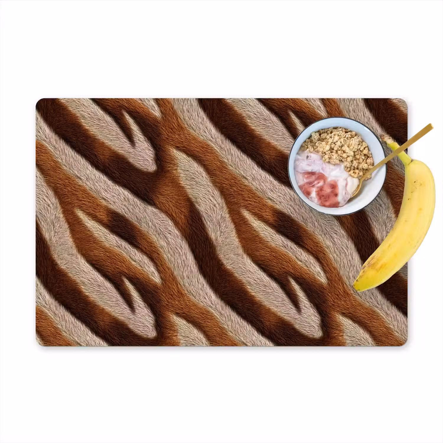 Zebra - Patroon - Bruin Placemat vinyl groot 368 -zzzproduct_Kitchenyeah-website