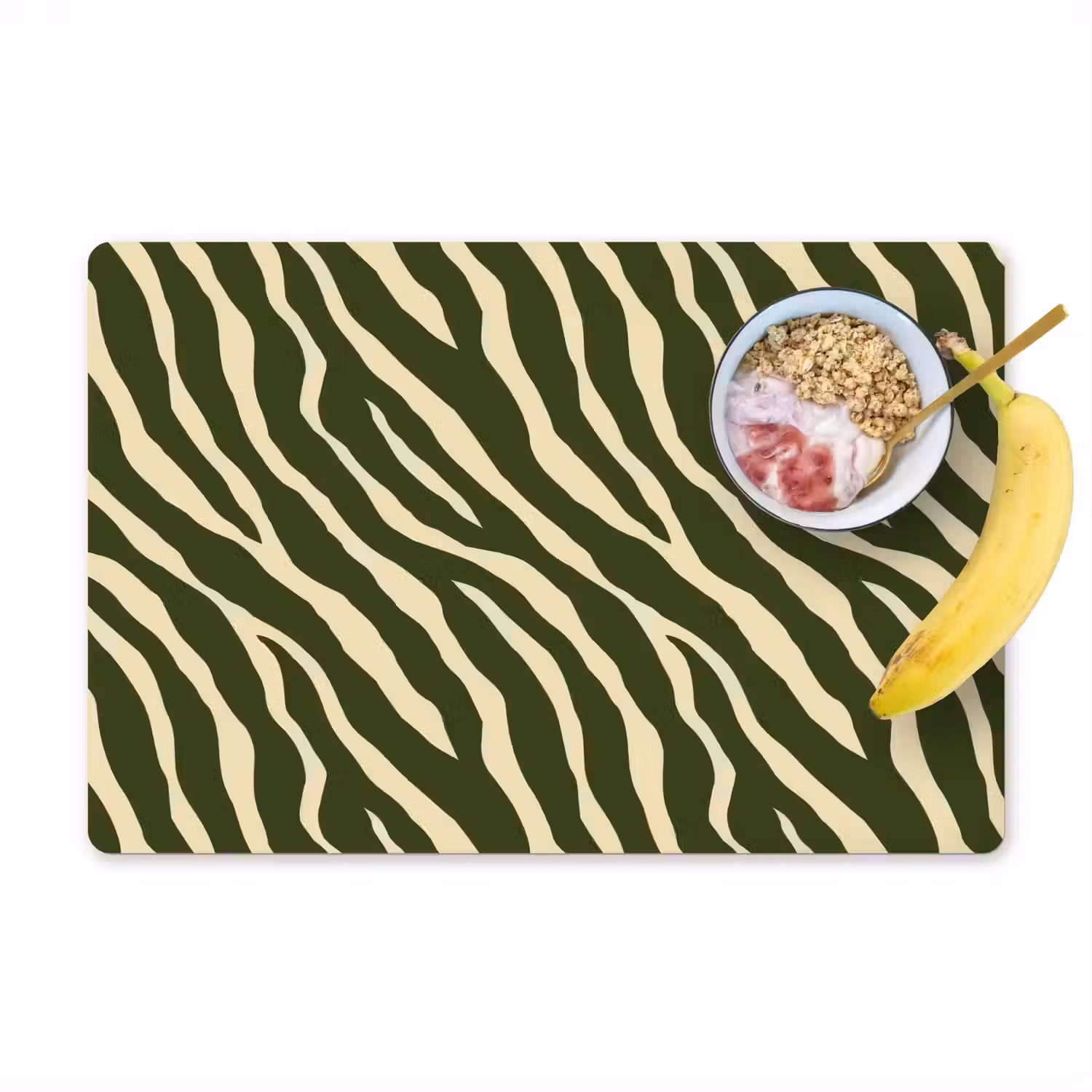Zebra - Patroon - Groen Placemat vinyl groot 368 -zzzproduct_Kitchenyeah-website