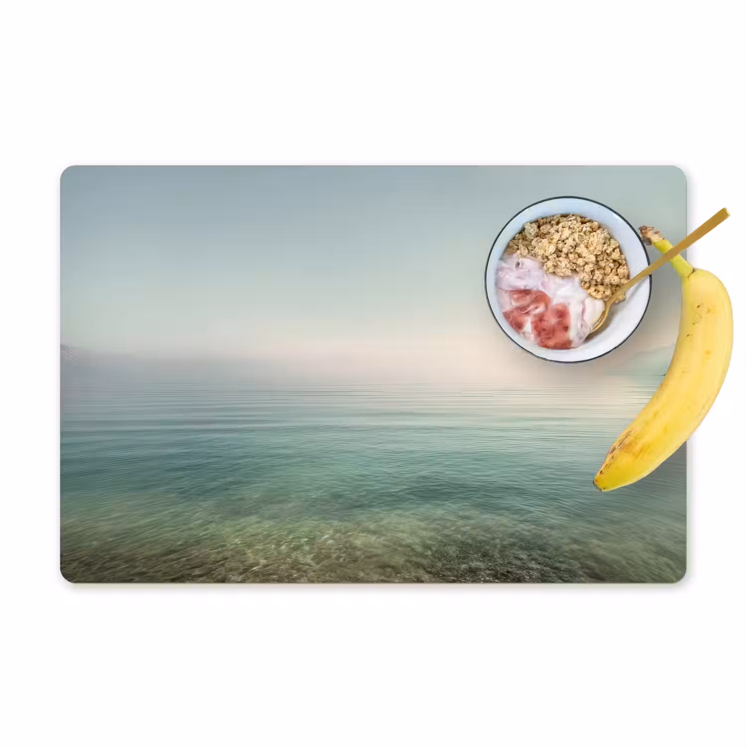 Zee - Horizon - Blauw - Mist Placemat vinyl groot -zzzproduct_Kitchenyeah-website