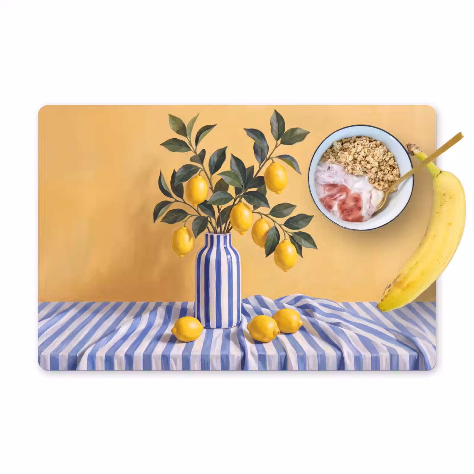 Tischset - 6 Stück - Zitrone – Stillleben – Modern - Citroen - Stilleven - Modern Placemat vinyl groot