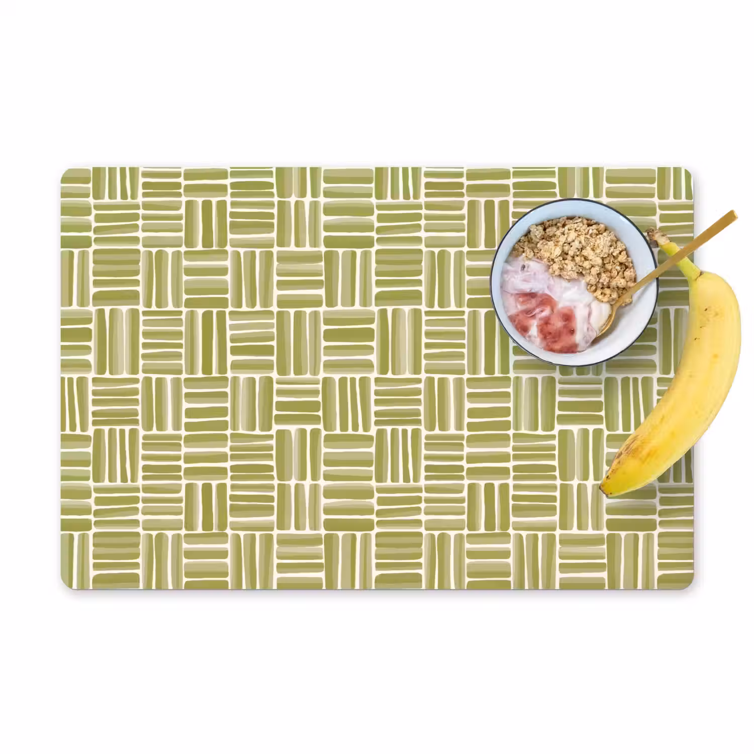 Vlecht - Patroon - Groen Placemat vinyl groot 368 -zzzproduct_Kitchenyeah-website