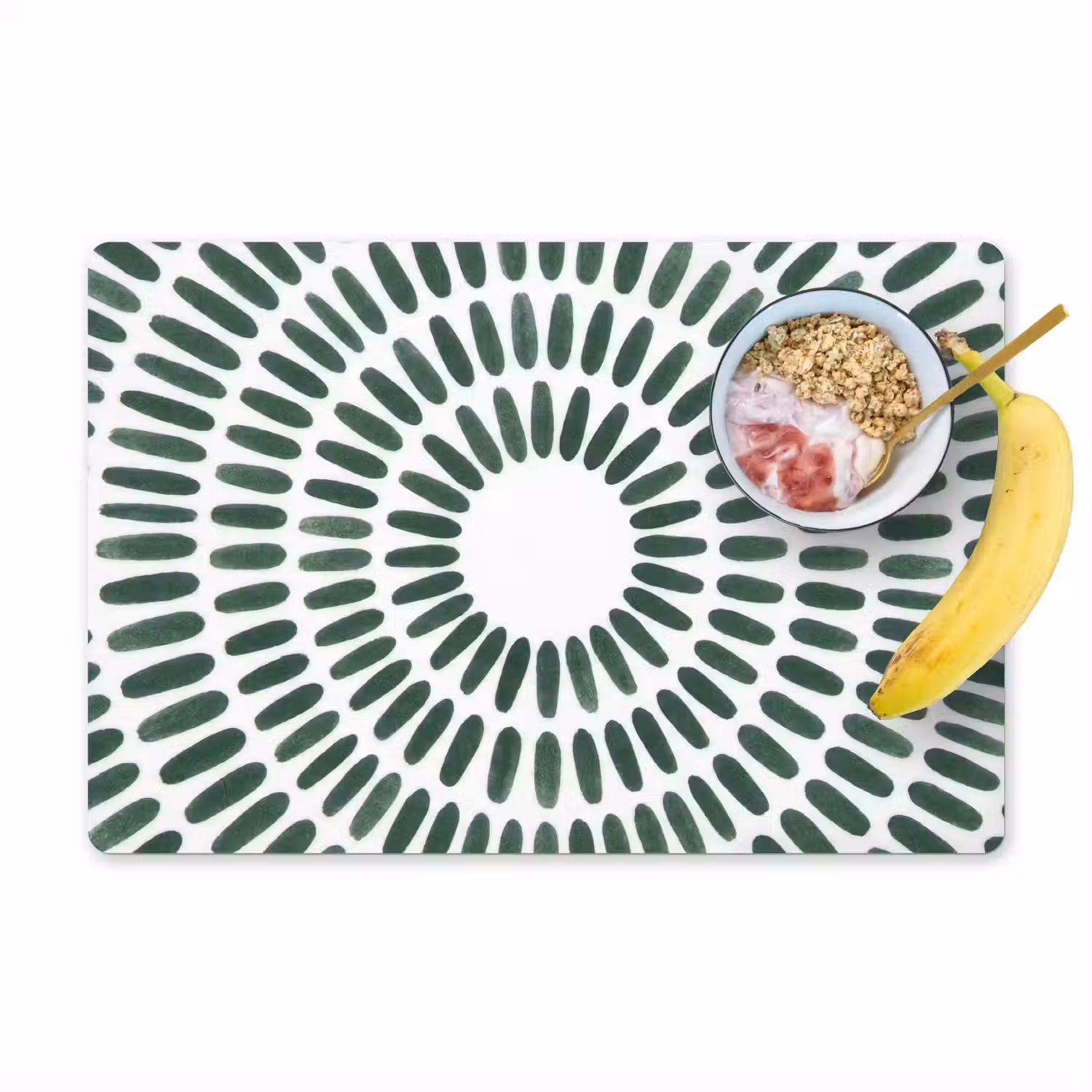 Abstract - Cirkel - Patroon - Modern - Groen Placemat vinyl groot -zzzproduct_Kitchenyeah-website