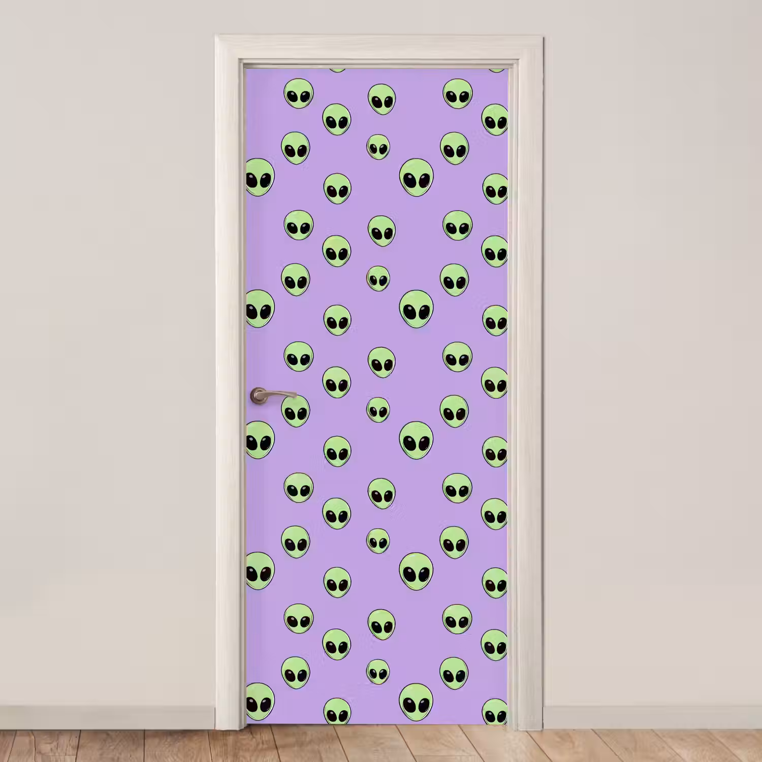 Alien - Retro - Lila deurposter klein 289 -3d_beige