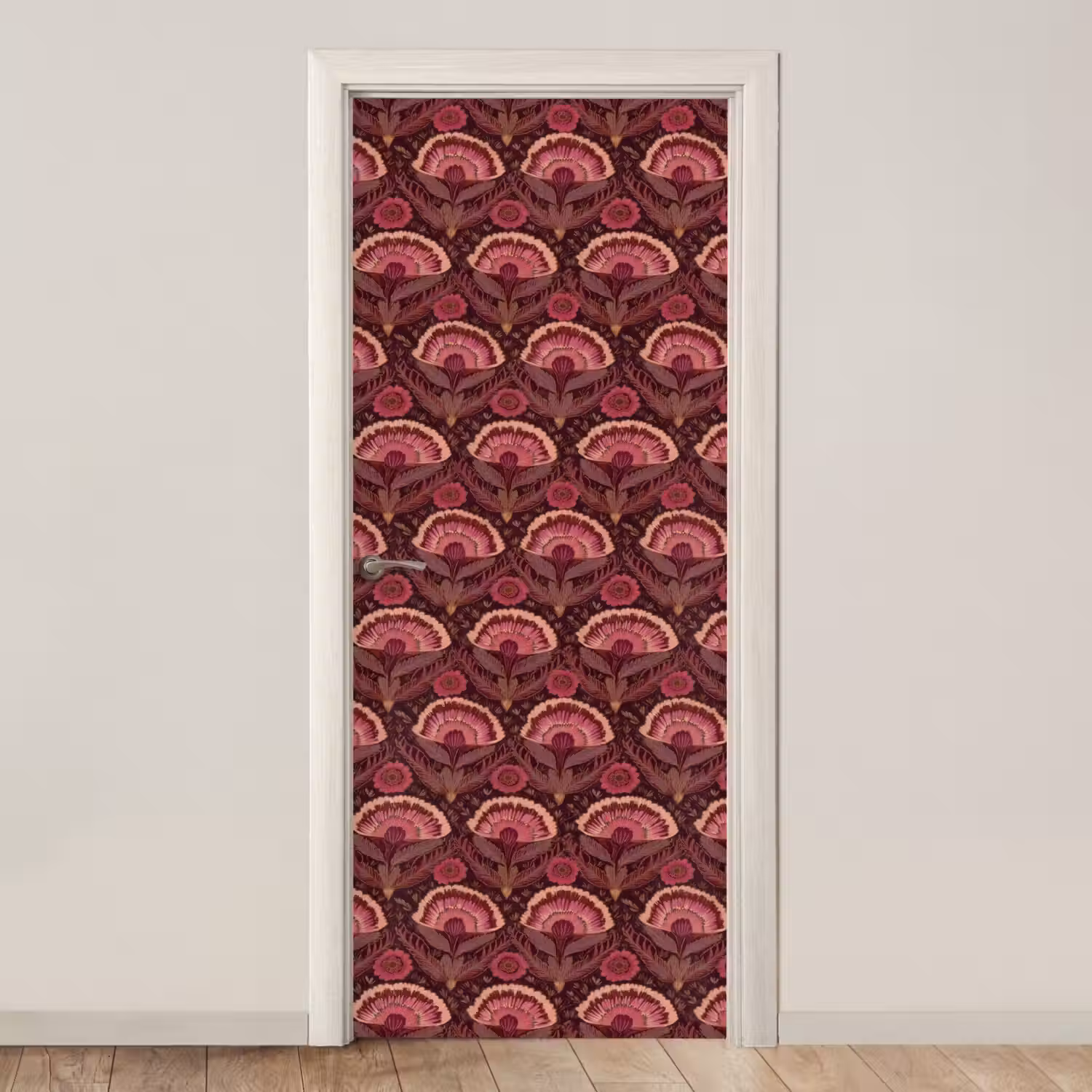 Antiek - Bloemen - Kleurrijk deurposter klein 289 -3d_beige