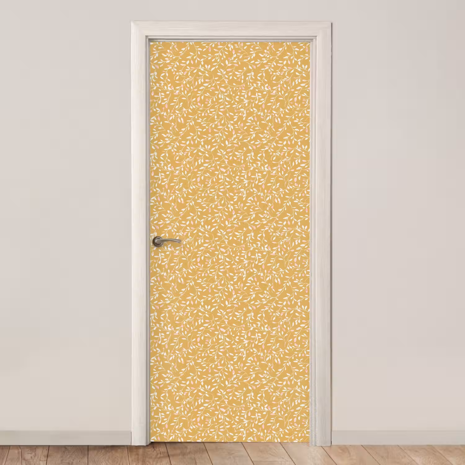Takjes - Patroon - Oker deurposter klein 289 -3d_beige