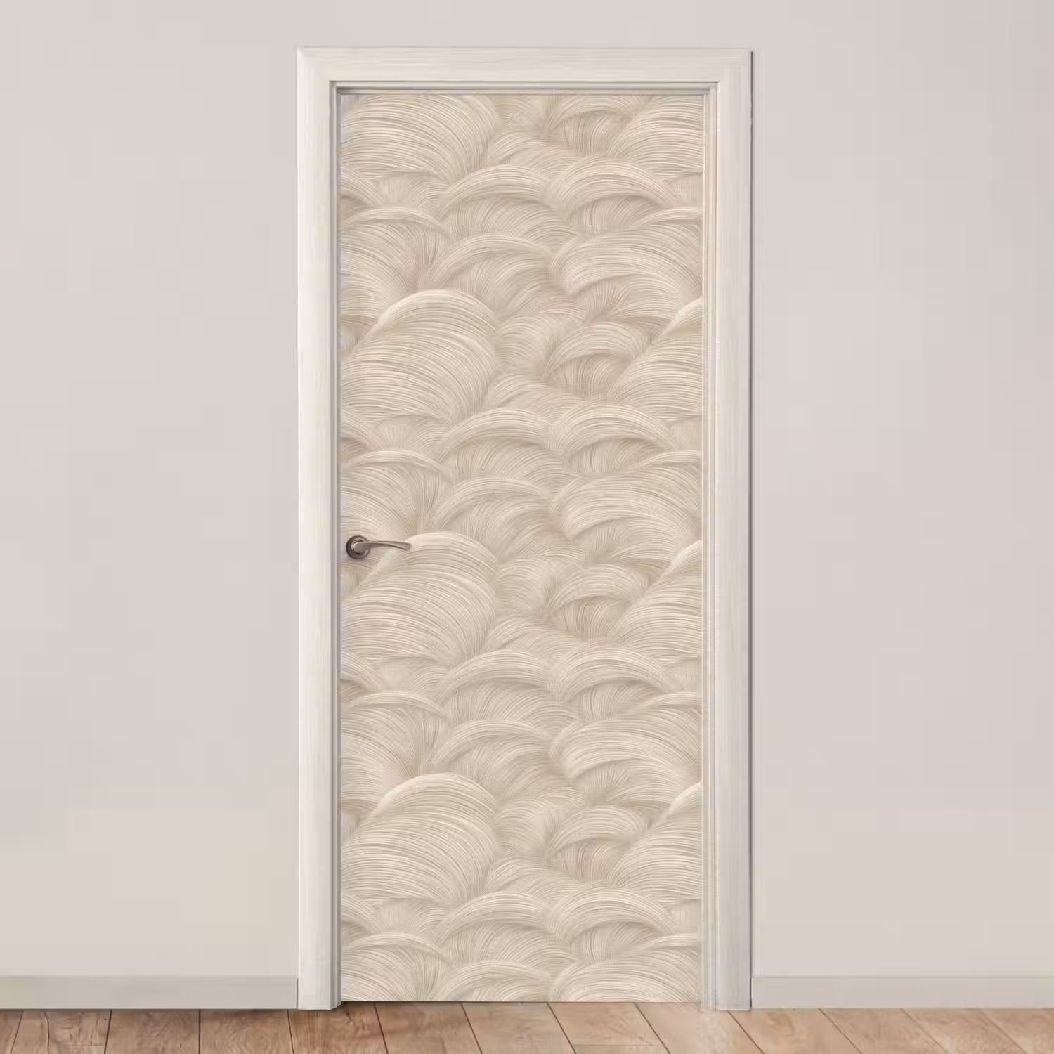 Bogen - Patroon - Beige deurposter klein 289 -3d_beige