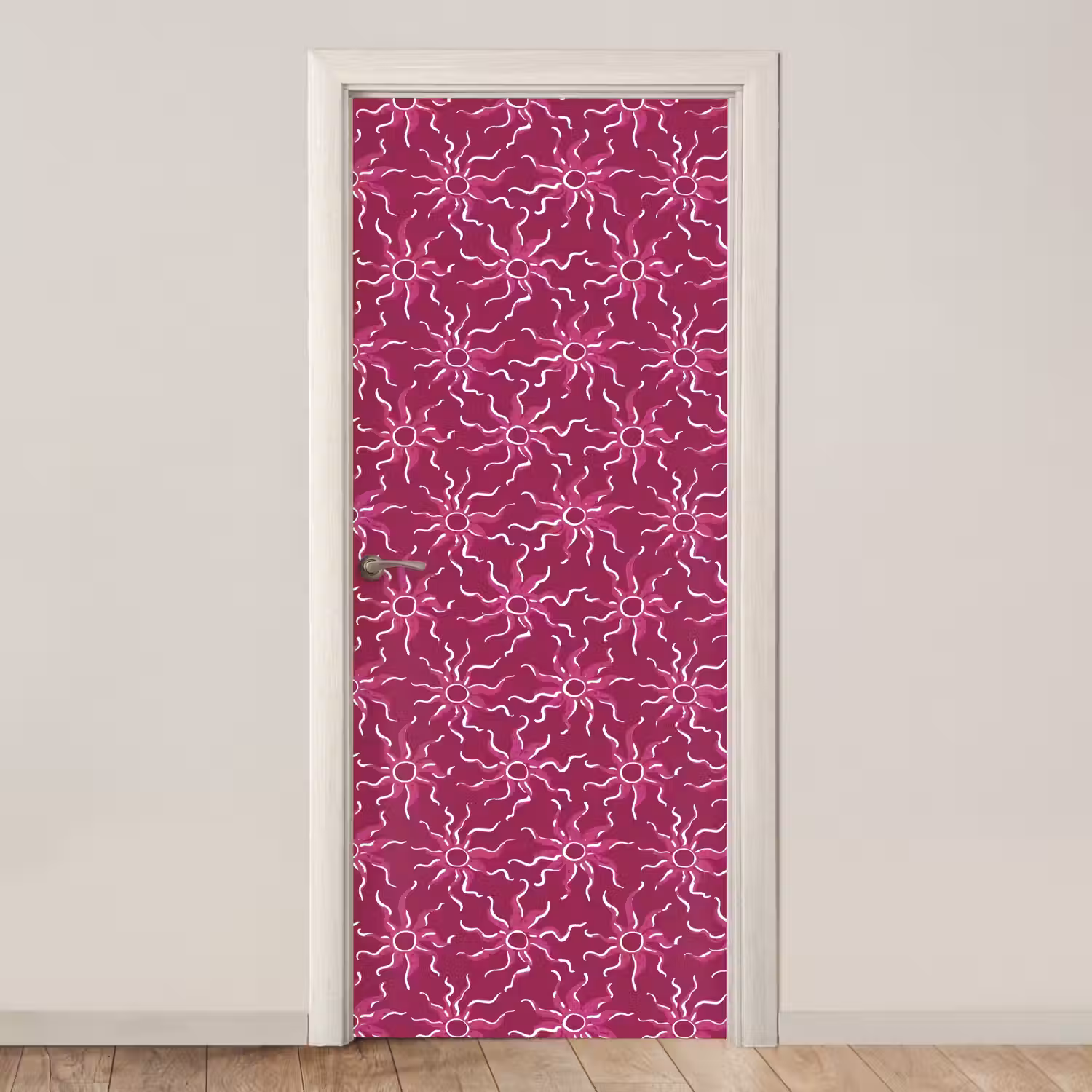 Bohemian - Zon - Magenta deurposter klein 289 -3d_beige