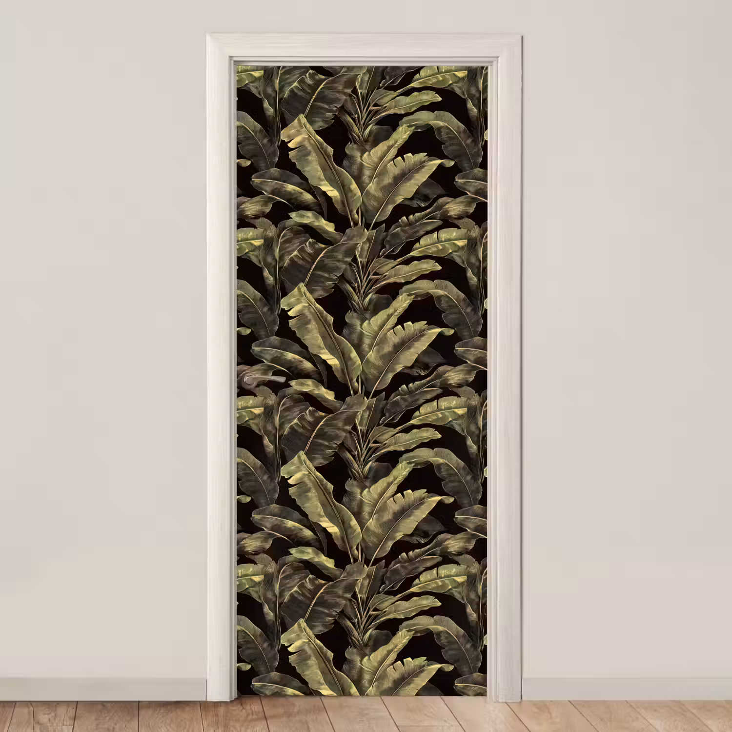 Botanisch - Bladeren - Groen deurposter klein 289 -3d_beige
