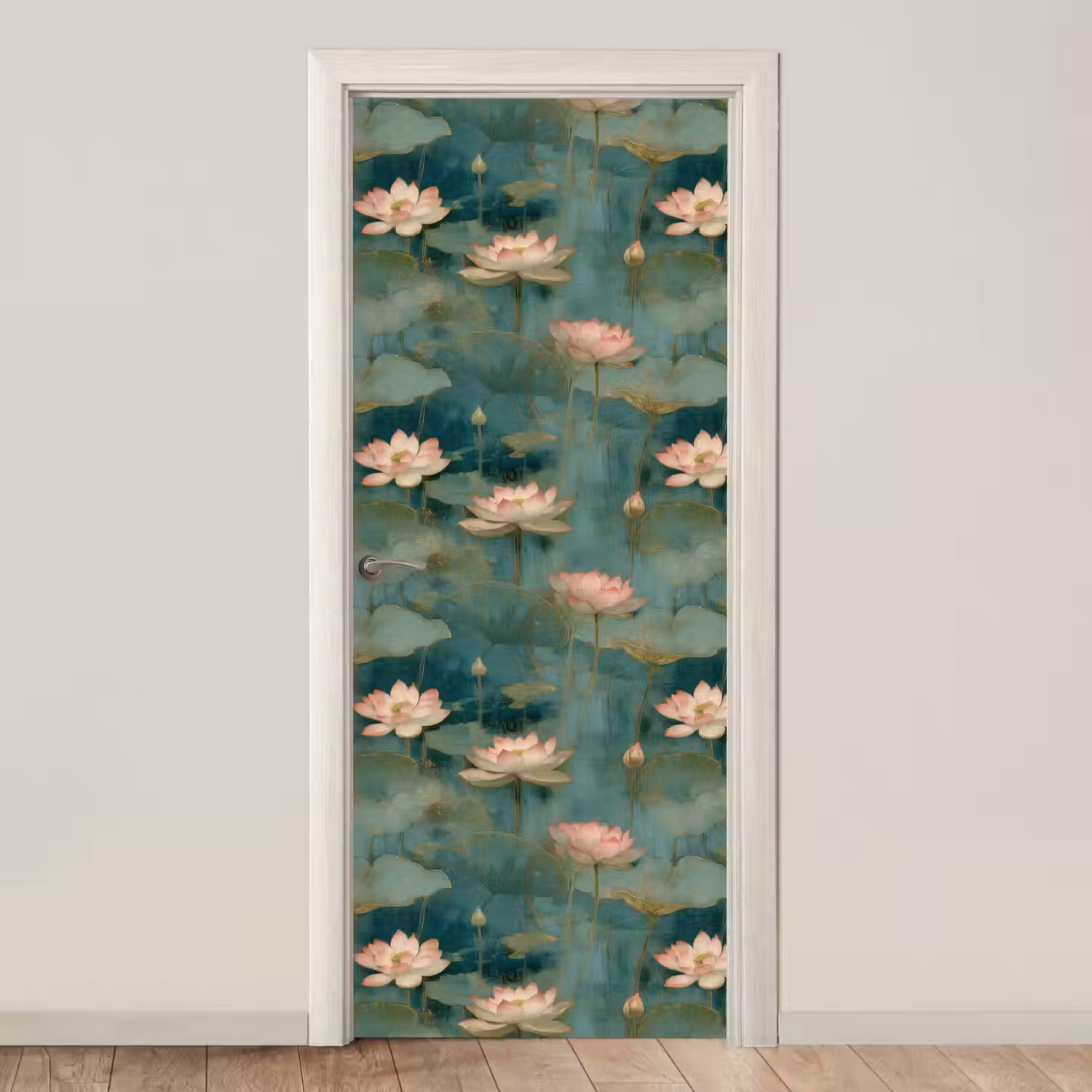 Botanisch - Bloemen - Roze deurposter klein 289 -3d_beige