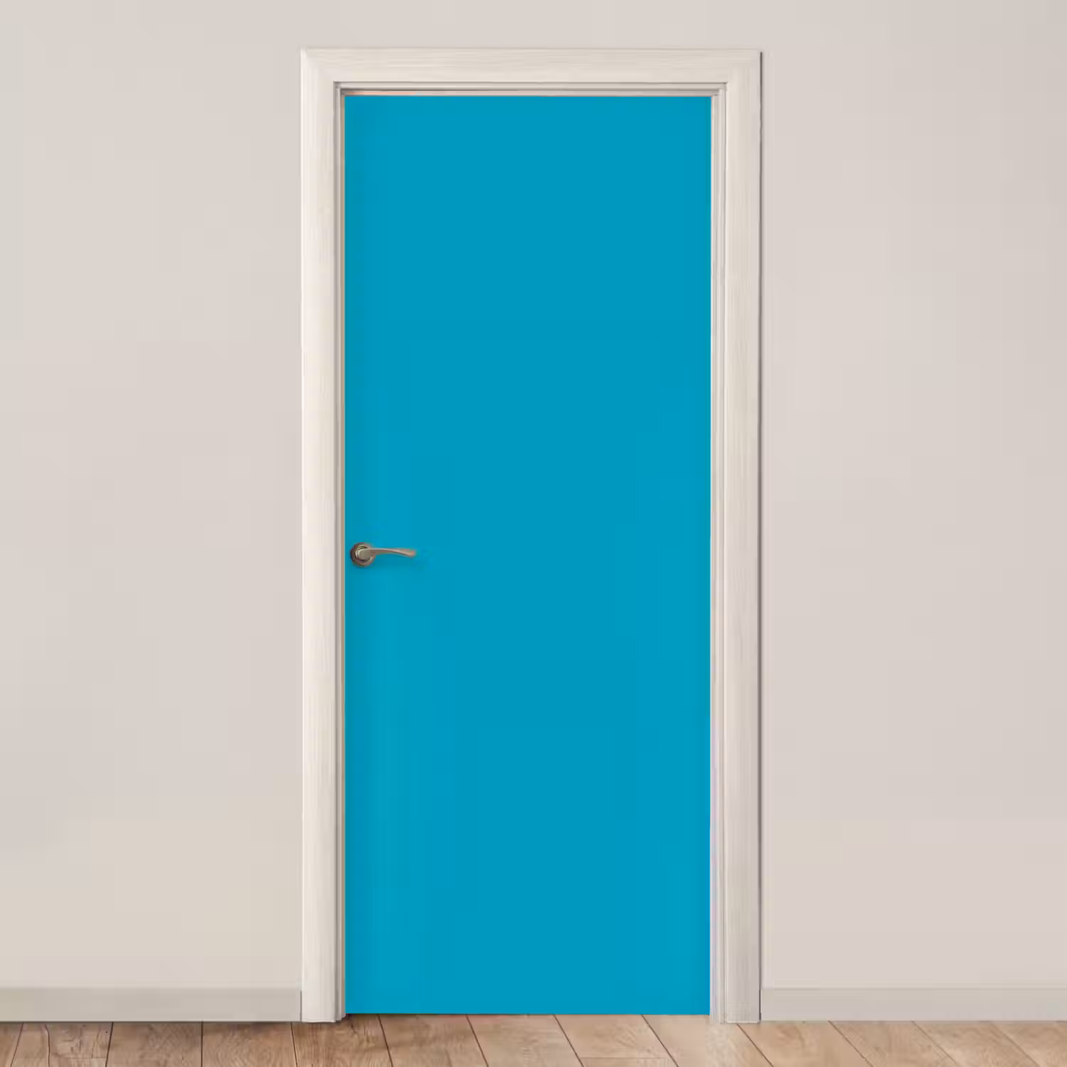 Deep - Turquoise - Turkoois deurposter klein 289 -3d_beige
