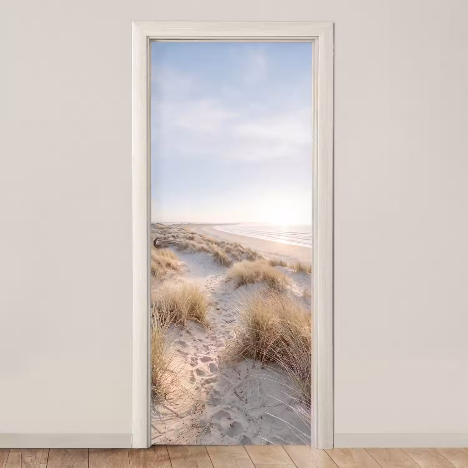 Duinen - Strand - Beige deurposter klein -3d_beige
