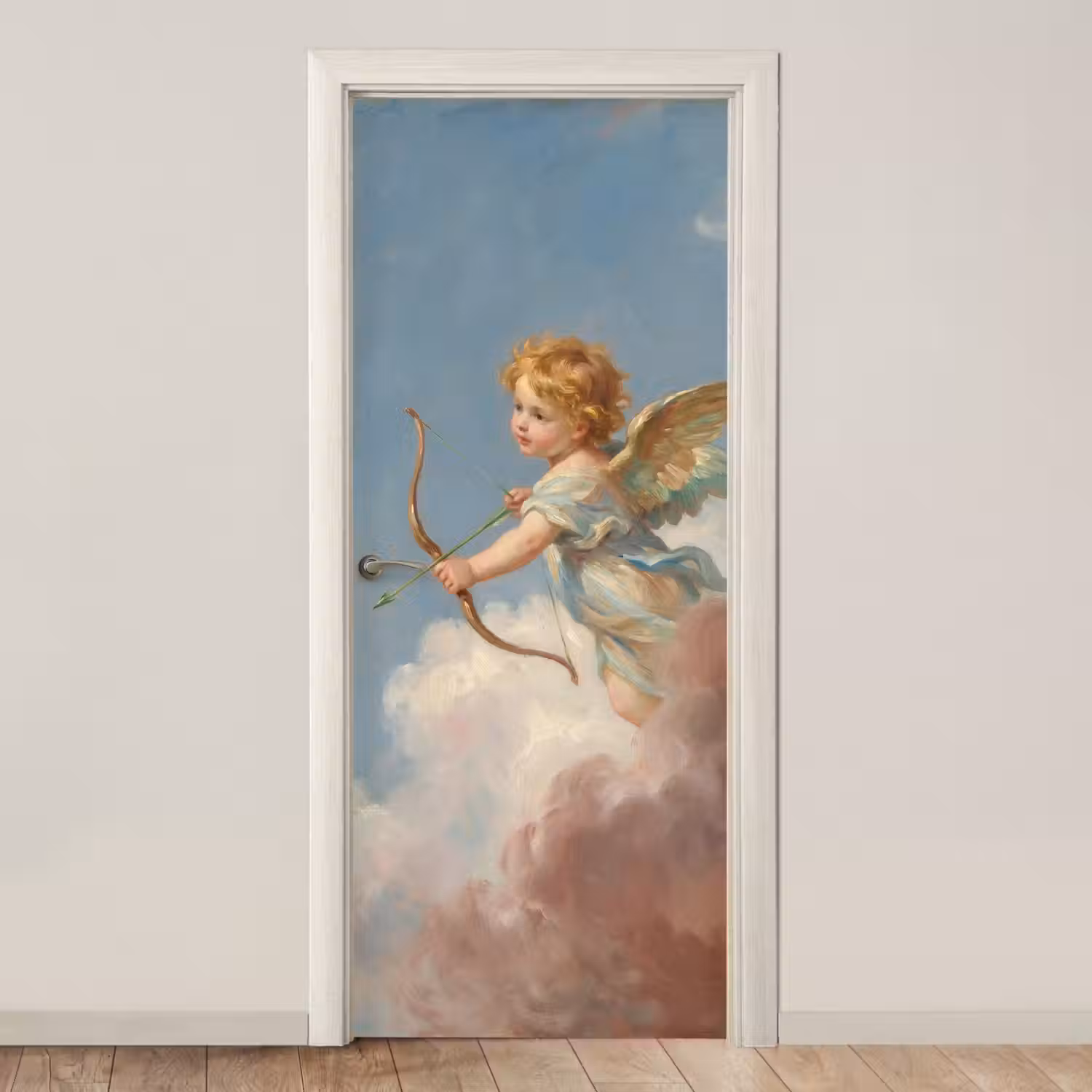 Engel - Pijl en boog - Mythologie - Klassiek deurposter klein -3d_beige