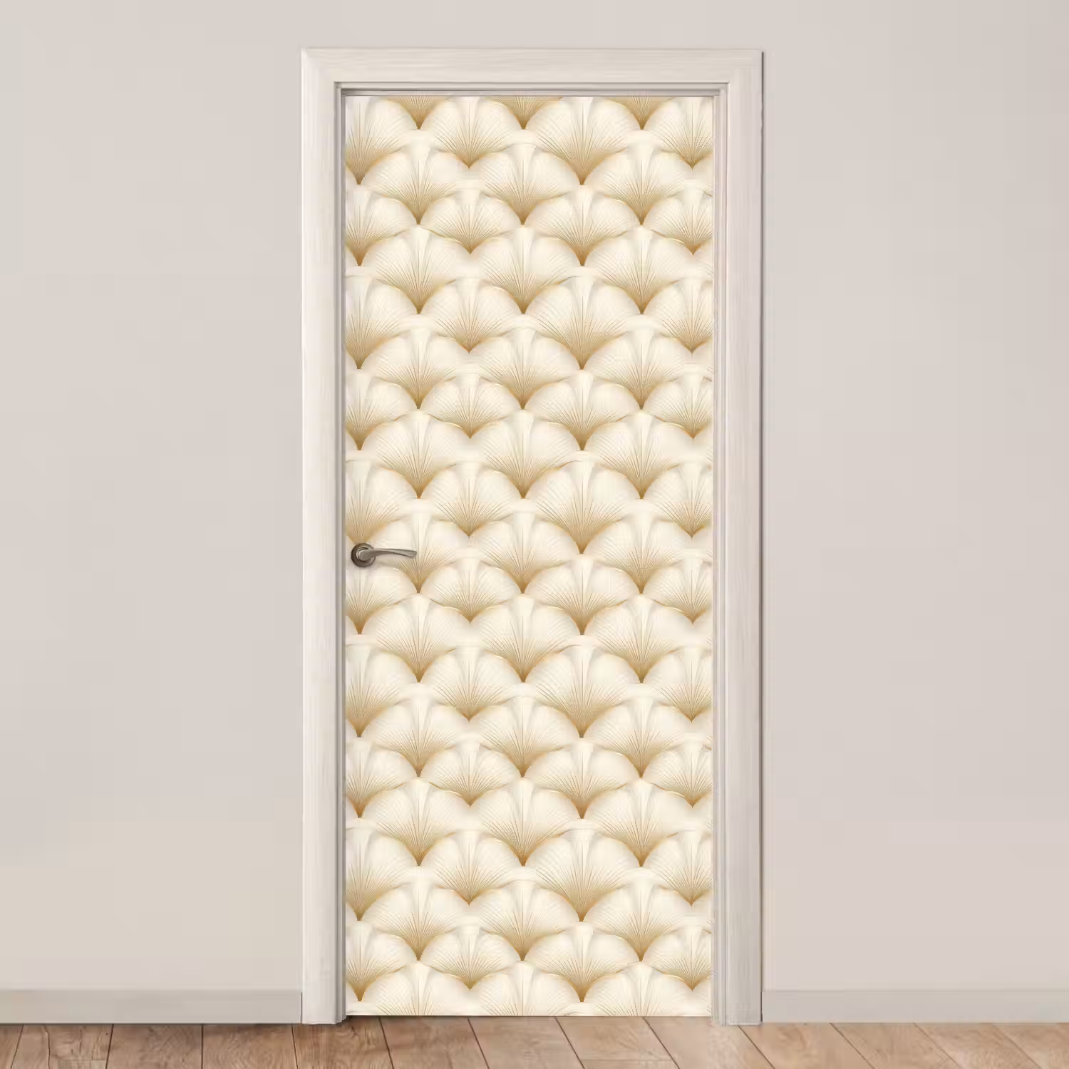 Waaier - Motief - Goud deurposter klein 289 -3d_beige